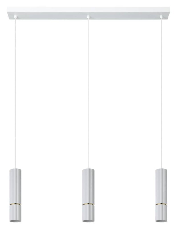 Caminia White & Brass Matt 3 x 5W GU10 3CCT Bar Pendant
