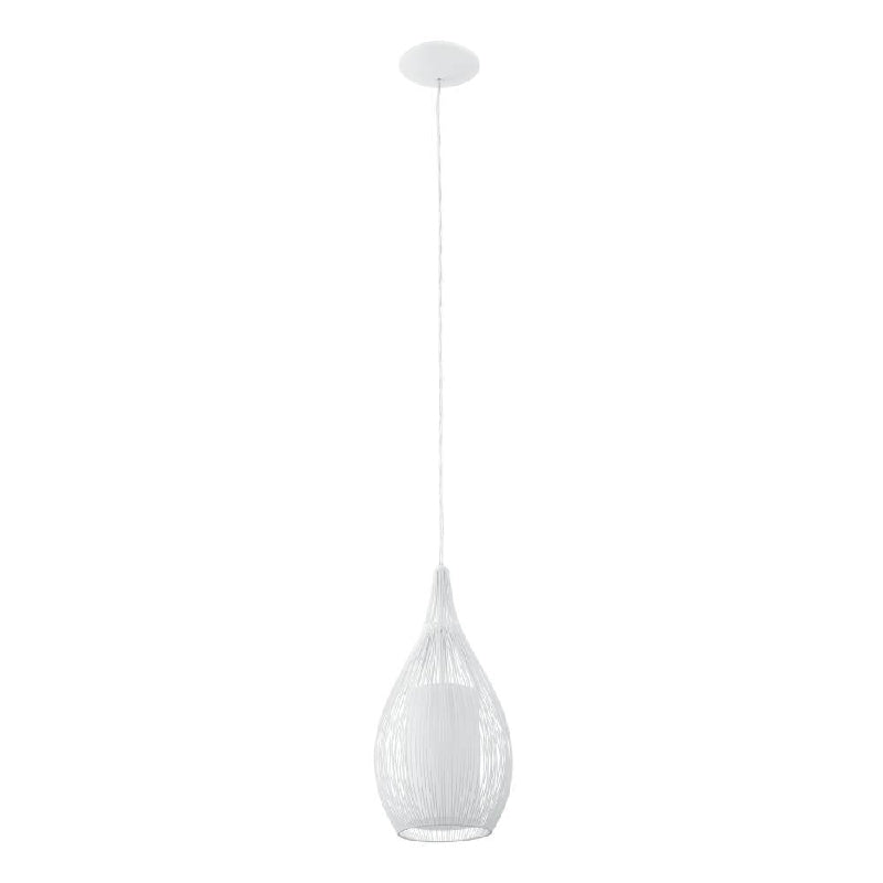 Razoni White 1 Light E27 Pendant - Small
