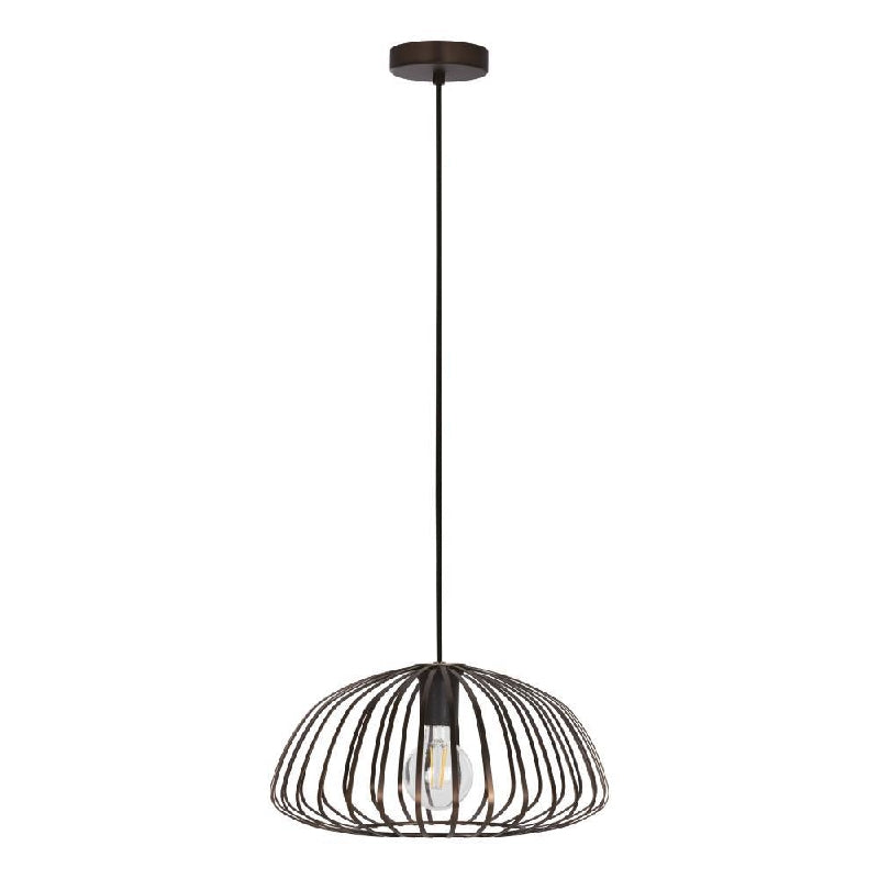Espinal Bronze 1 Light E27 Pendant - Large