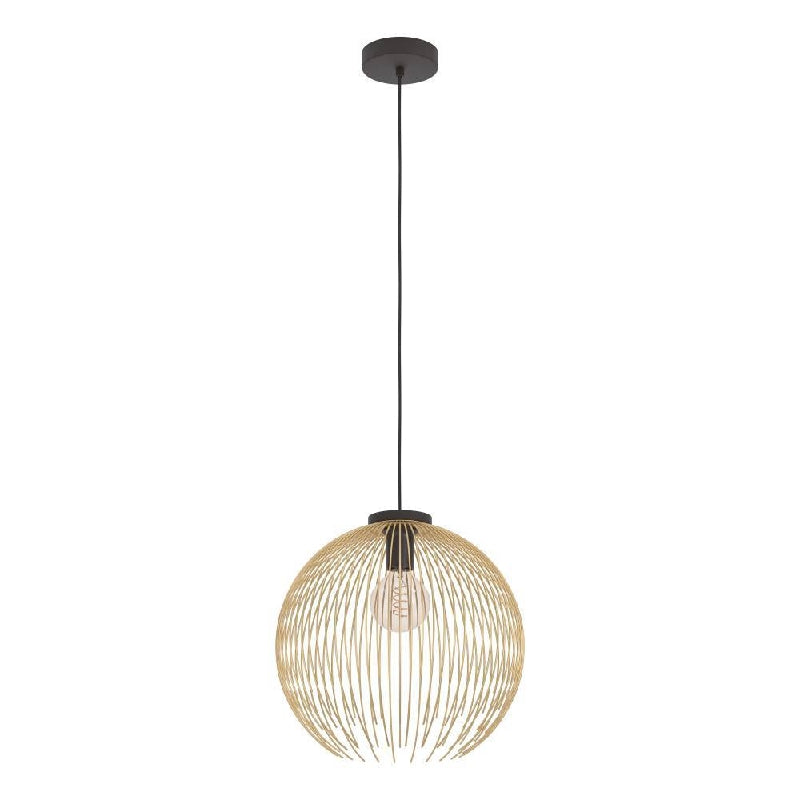 Venezuela Large Black & Gold 1 Light E27 Pendant