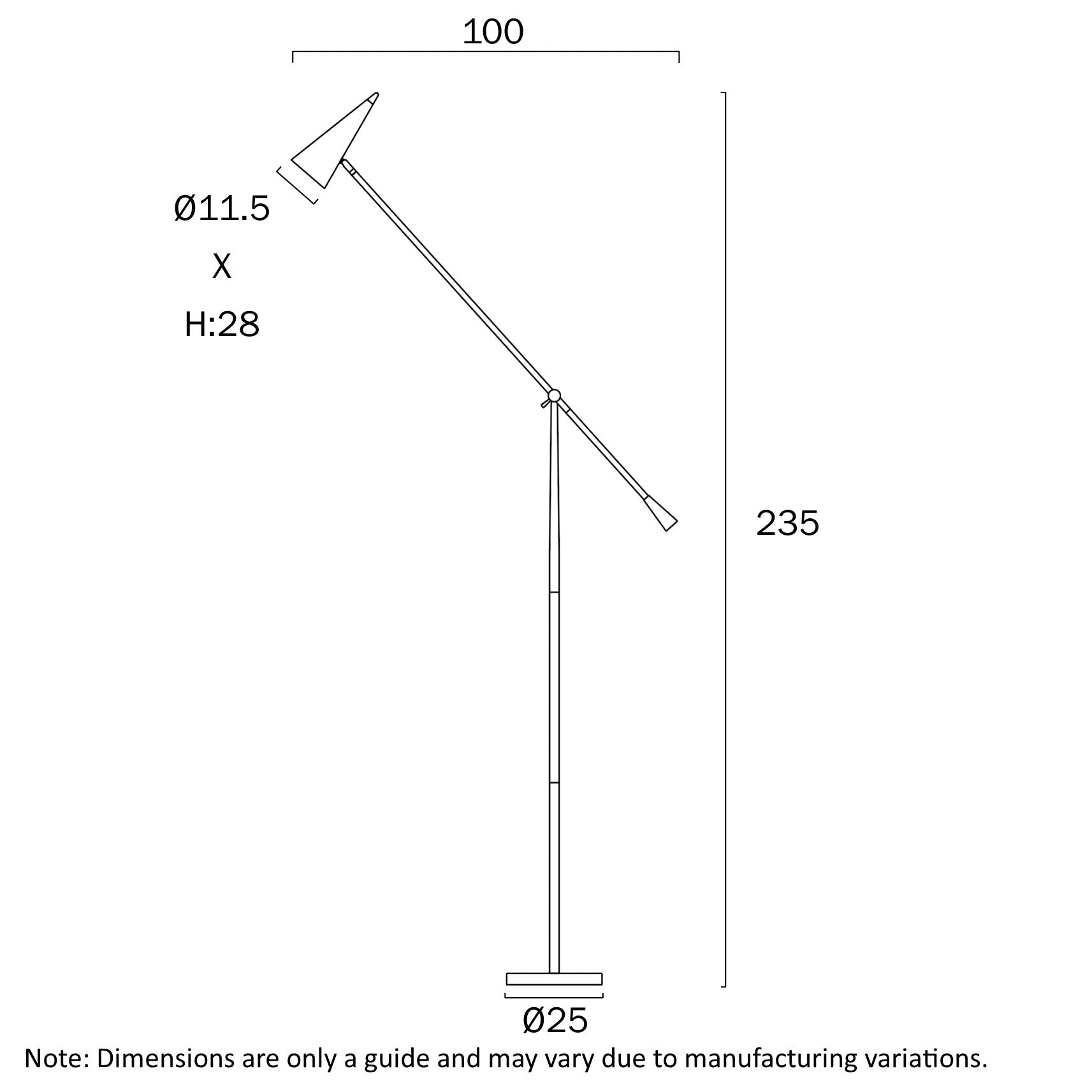 Jibara Black/Brass or Beige/Brass Floor Lamp