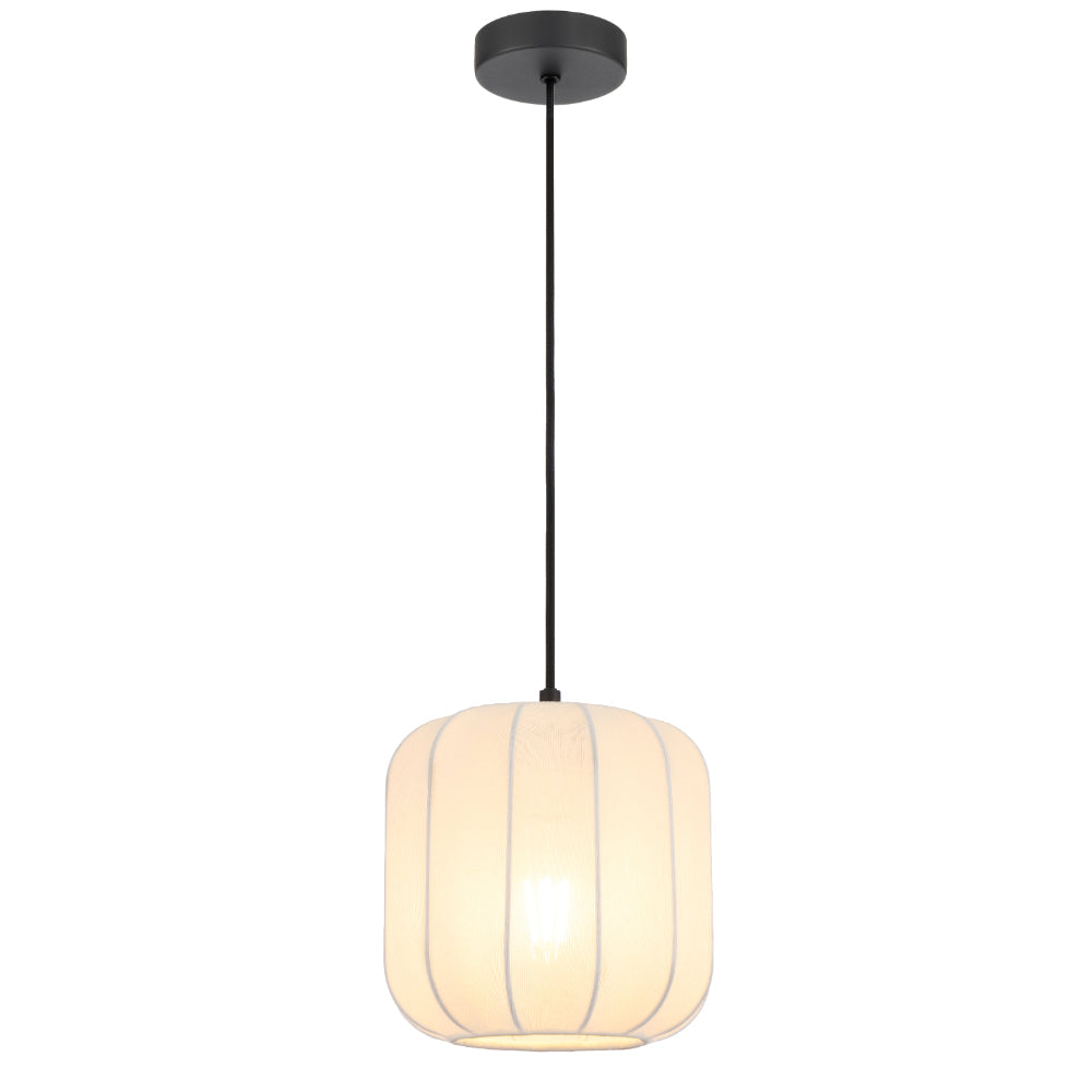 Jonsel White or Black Fabric 20cm Pendant Light