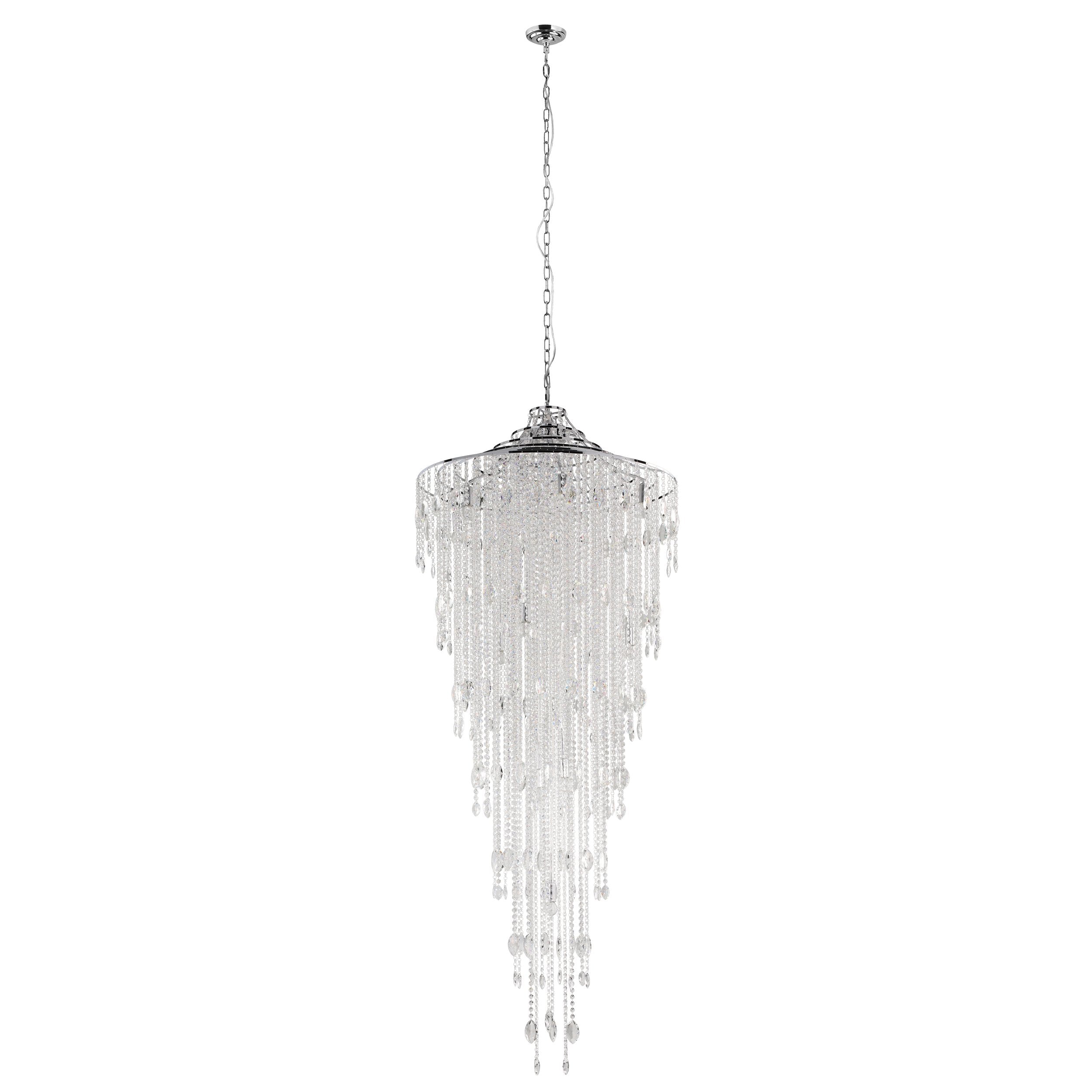 BEIRES PENDANT LIGHT 12X40W E14 CHR/CRYSTAL