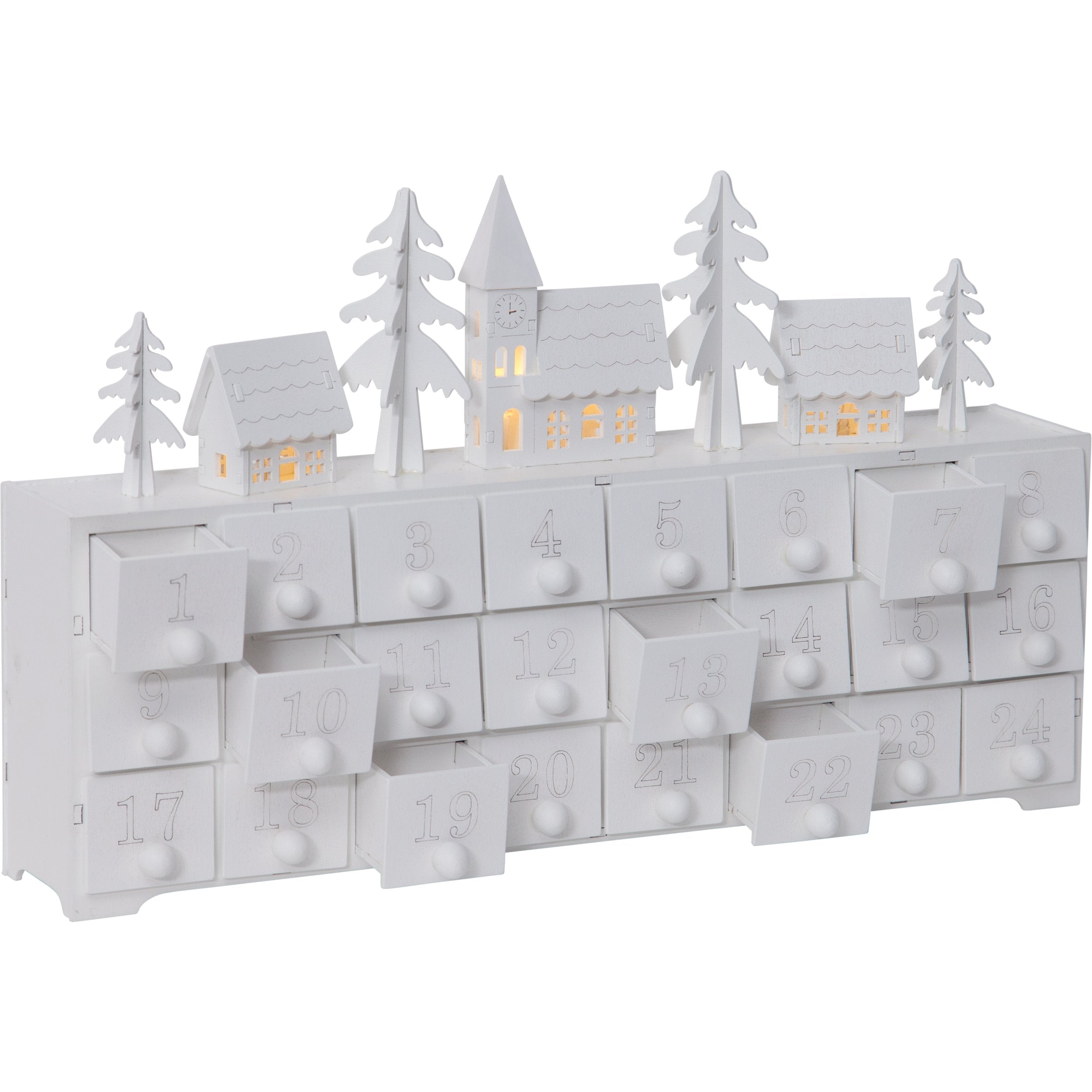 XMAS YULETIDE ADVENT CAL WHITE