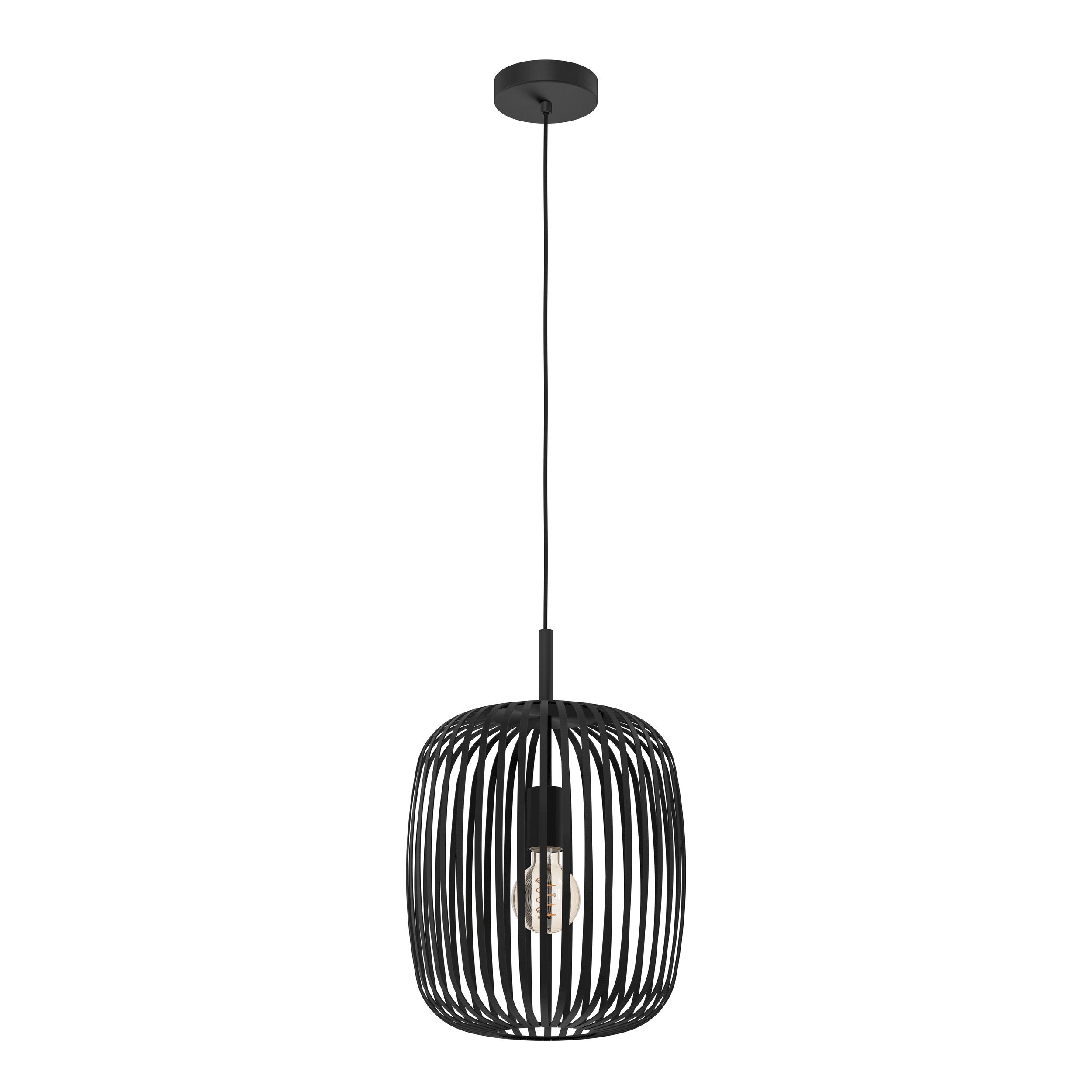 ROMAZZINA PENDANT LIGHT 1X40W E27 BLACK LARGE