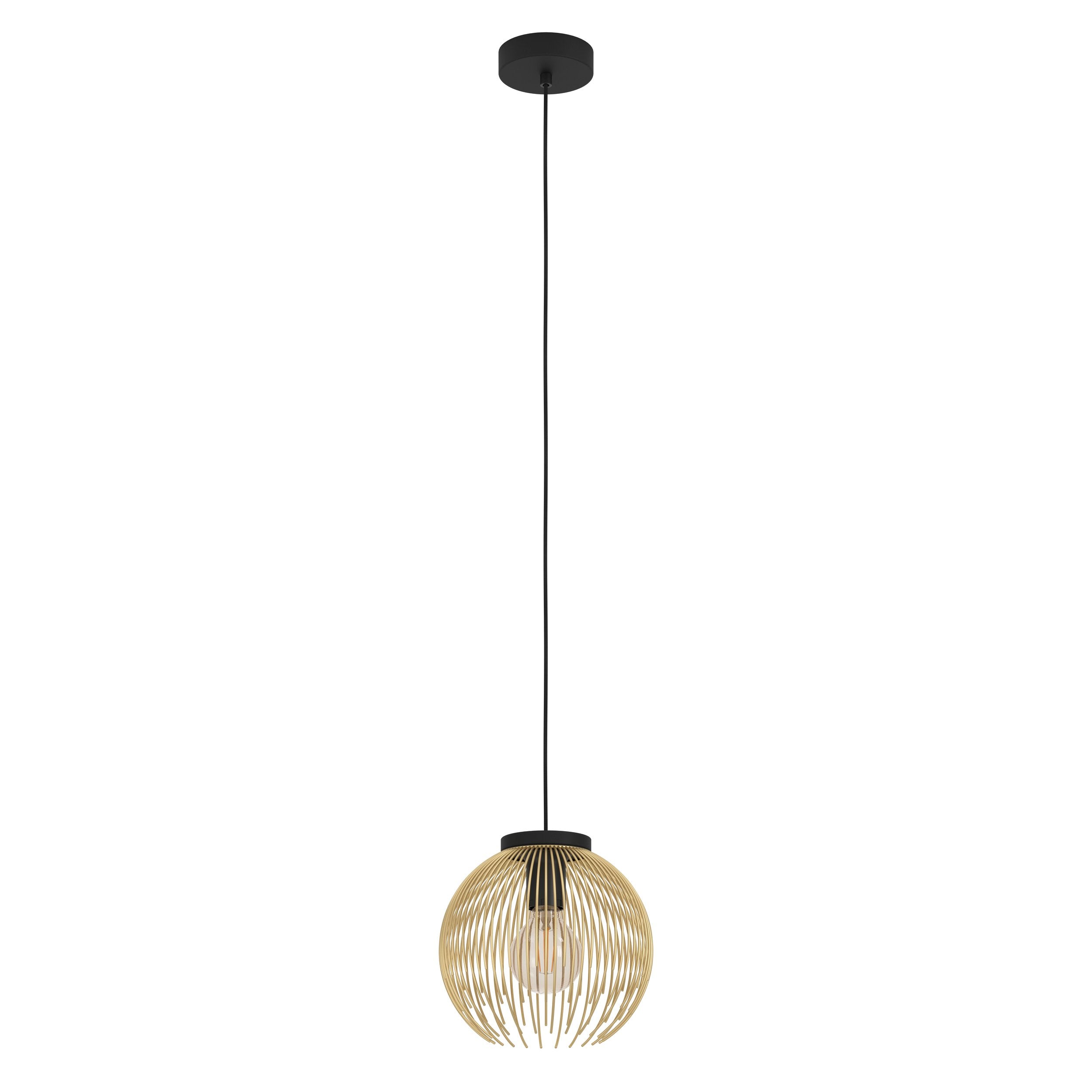 VENEZUELA PENDANT LIGHT 1X40W E27 BLACK/GOLD SMALL