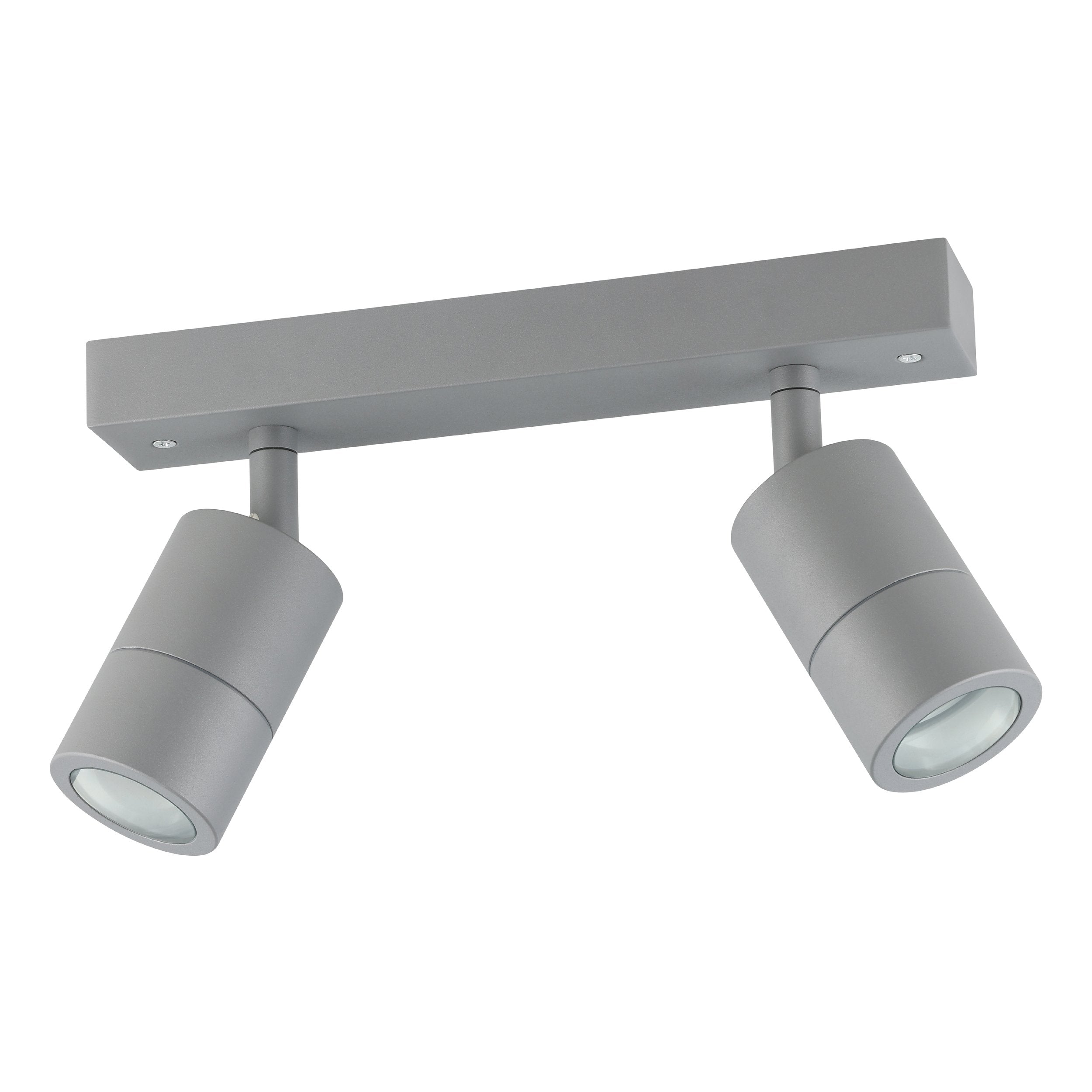 FREMANTLE EXTERIOR WALL LIGHT 2X5W LED TRI-COL SILVER BAR