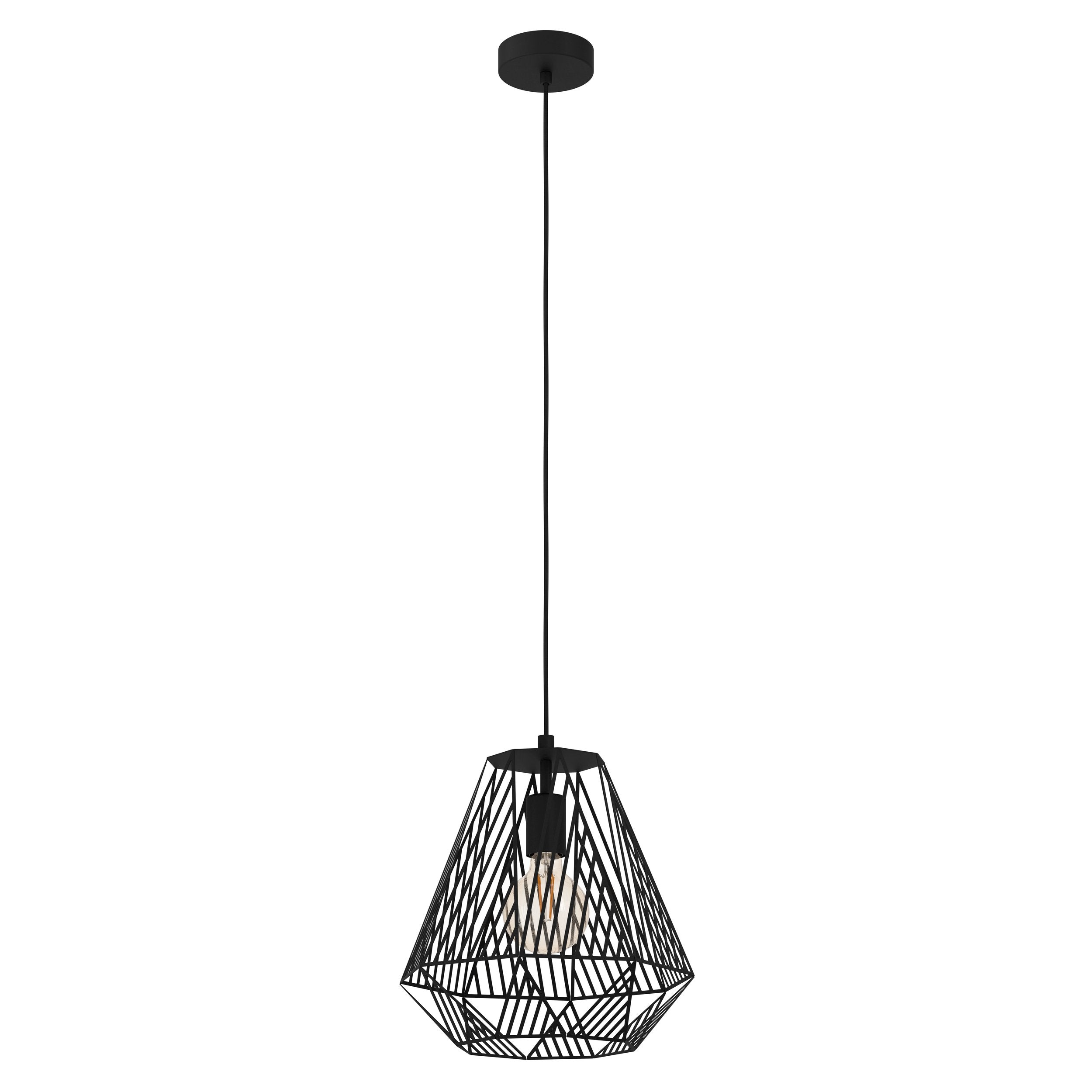 STYPE PENDANT LIGHT 1X40W E27 BLACK