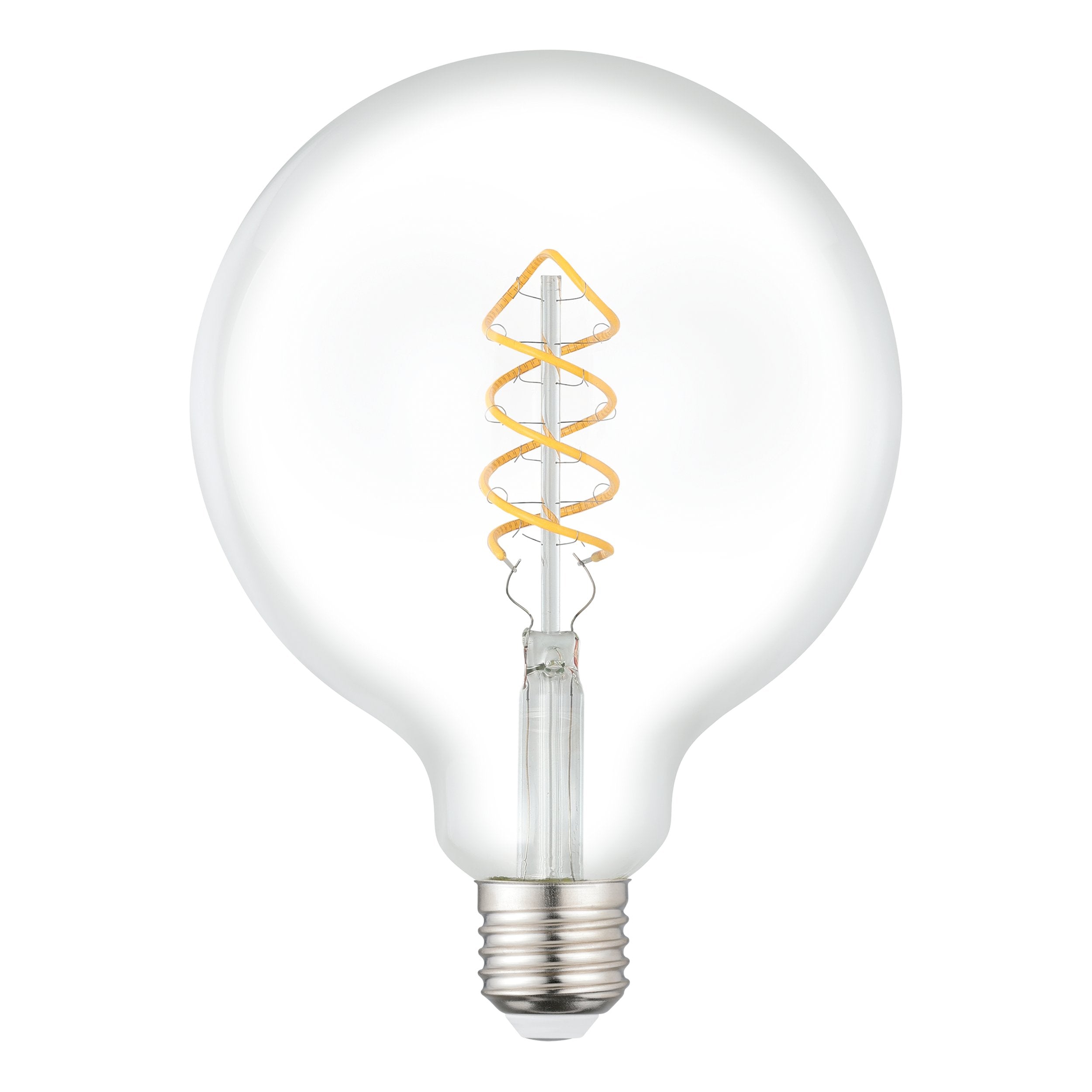 7.3W E27 2700K NON-DIM LED G125 CLEAR SPIRAL FILAMENT