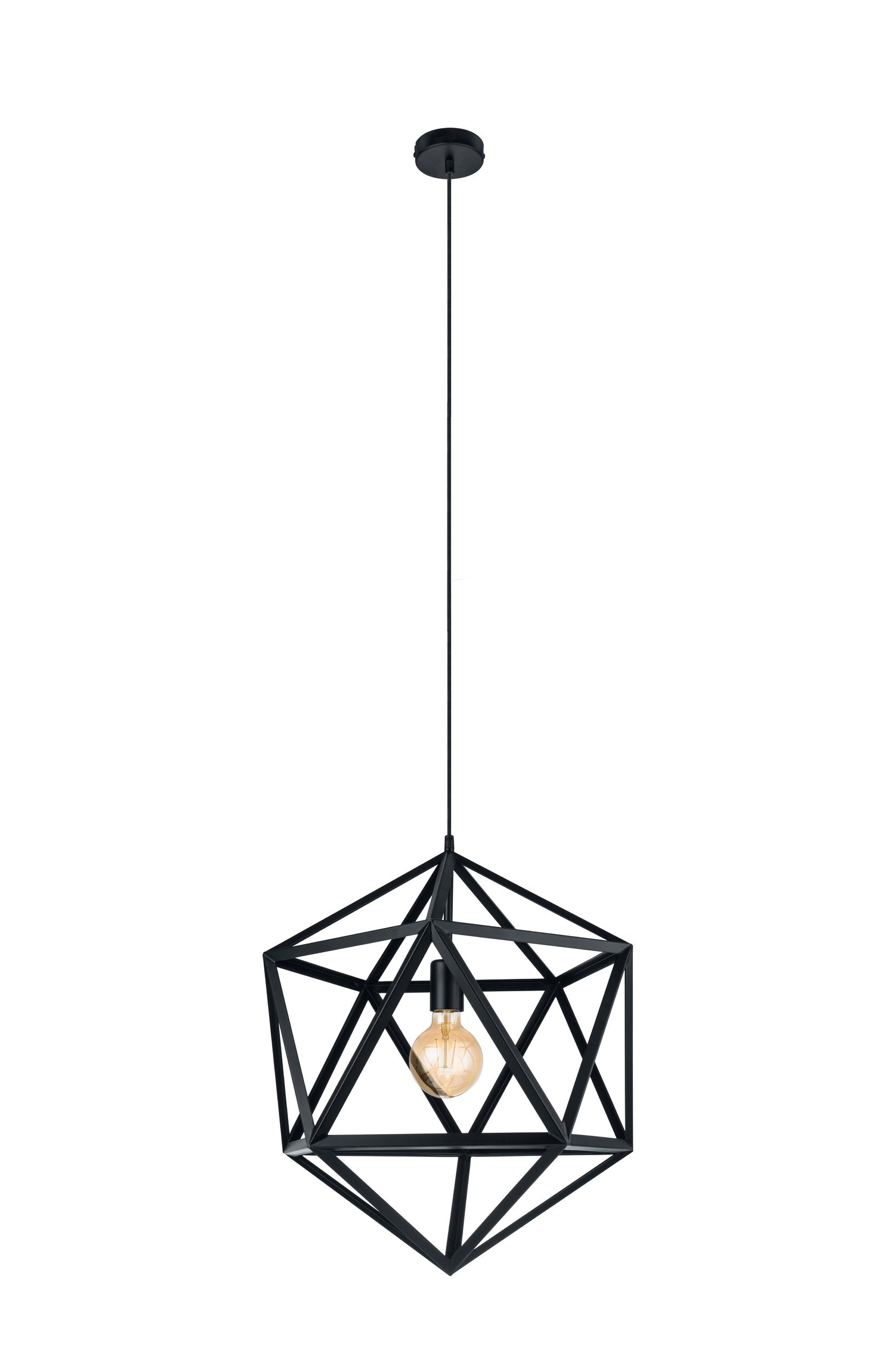 EMBLETON PENDANT LIGHT 1X60W E27 BLACK LARGE