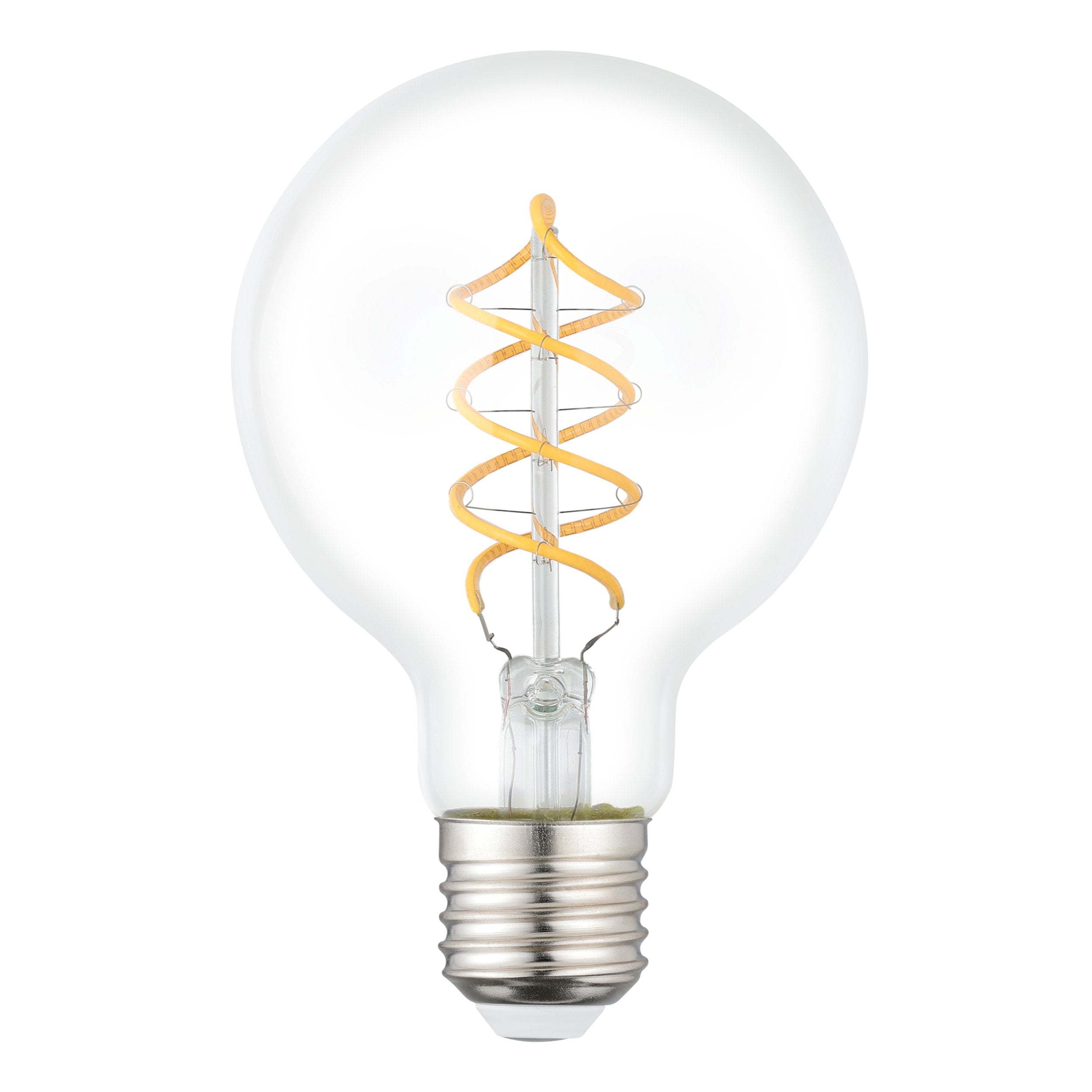 7.3W E27 2700K NON-DIM LED G80 CLEAR SPIRAL FILAMENT
