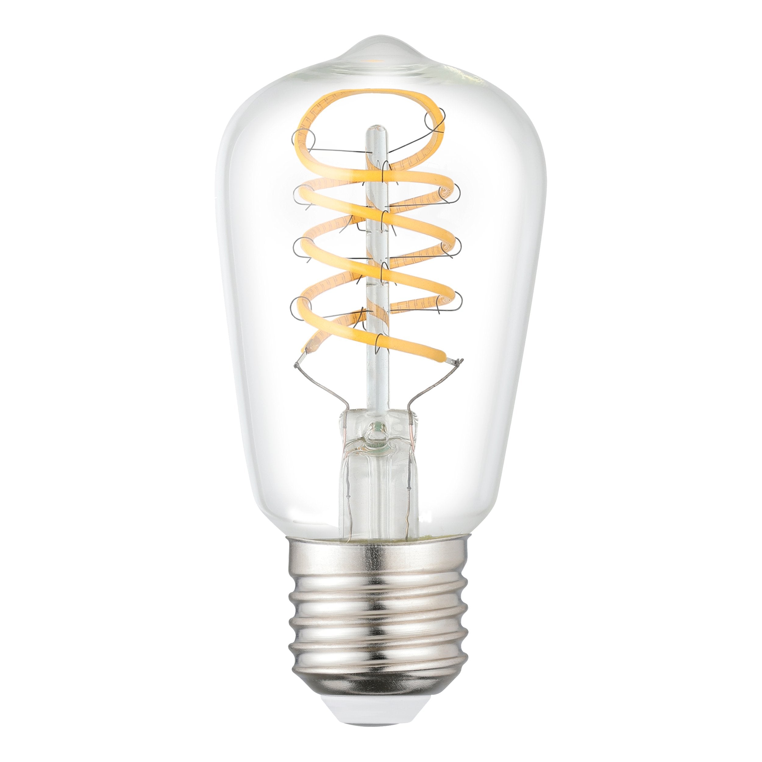 7.3W E27 2700K NON-DIM LED ST48 CLEAR SPIRAL FILAMENT