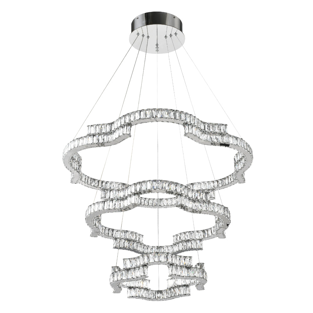 Jura Gold or Chrome 108W CCT 3 Tier LED Pendant