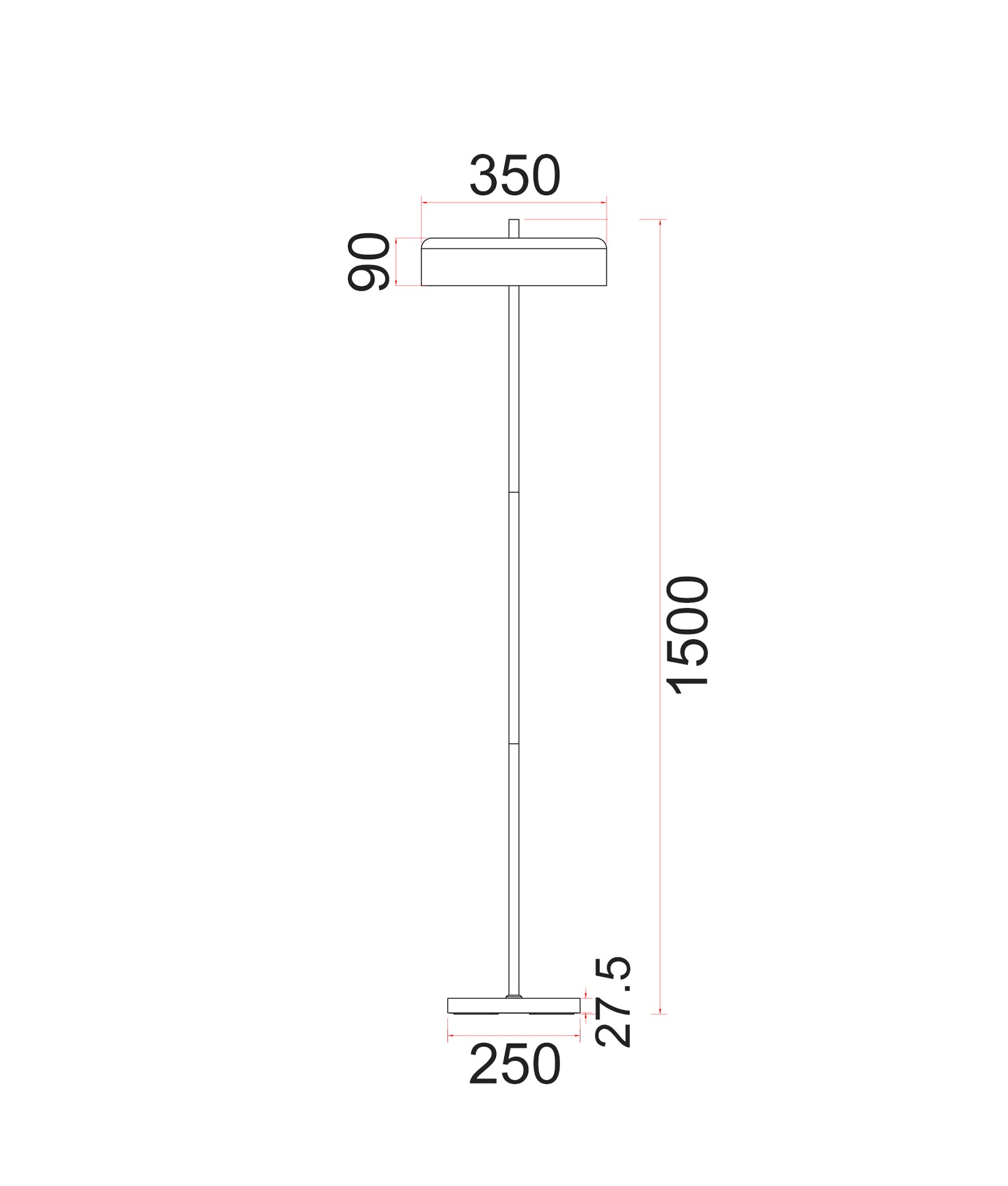 KELLO: Interior Drum Shade Floor Lamps