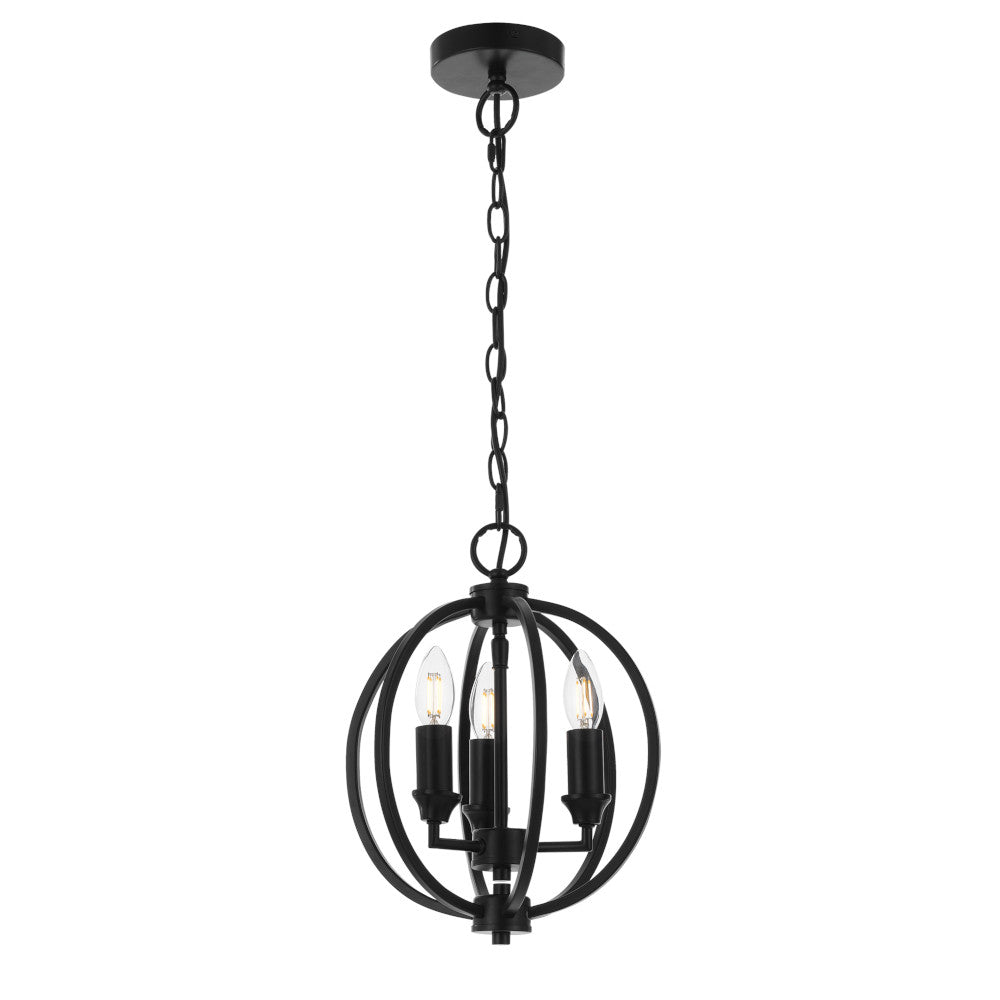Kendall Chrome or Black 3 Light Pendant