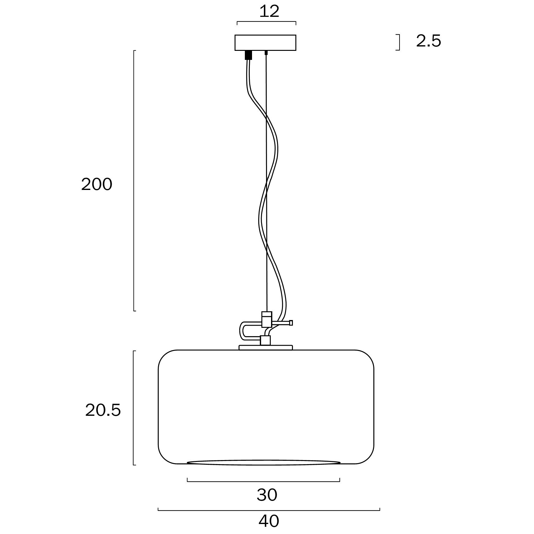 Korova-Large Brass Matt Pendant with Smoke or Opal Glass