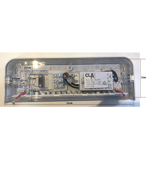 KUK: LED Surface Mounted Rectangular Wall Lights IP54