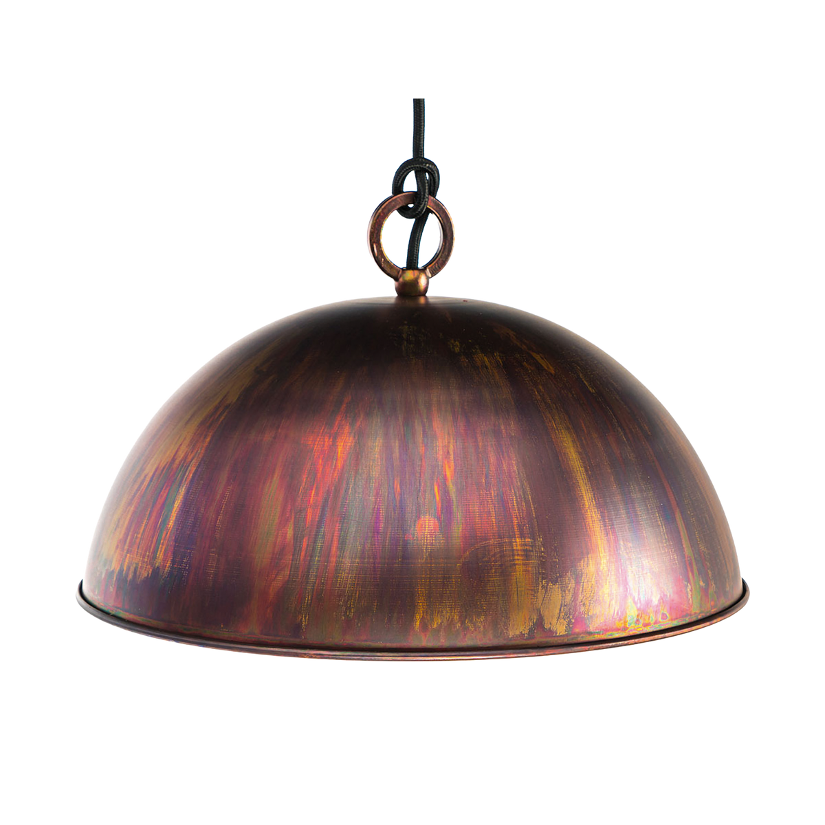 Kingston 1 Light E27 Dome Pendant Acid Copper Wash