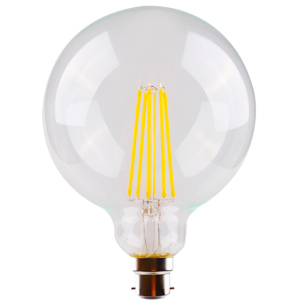 Spherical Dimmable LG125 - LED G125 Lamp 8W E27 WW Clear Dimmable