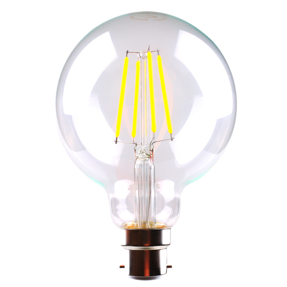 Spherical LED G95 Lamp 6W E27 DL Clear Dimmable