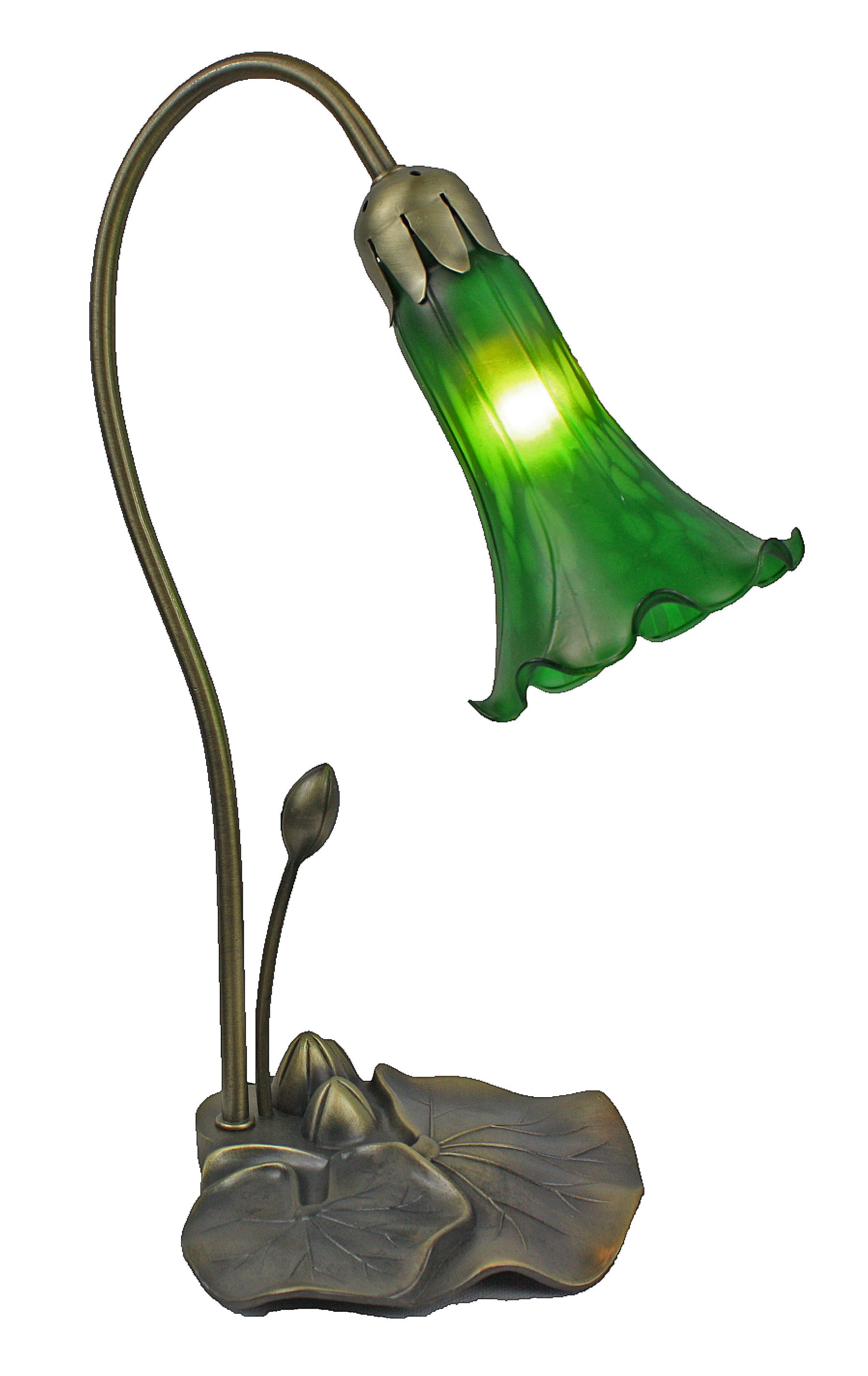Single Branch Downward Lily Tiffany Table Lamp
