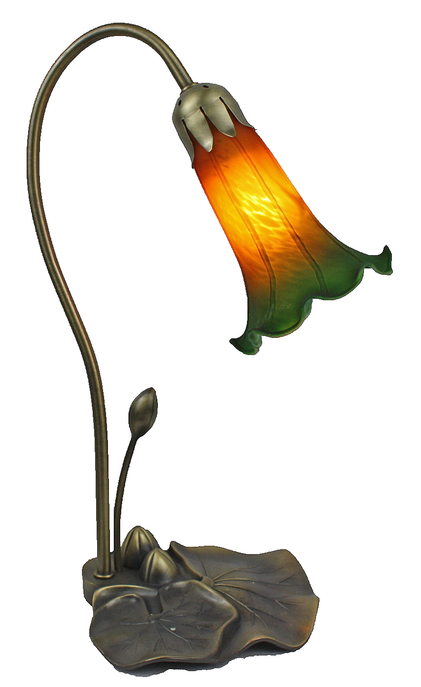 Single Branch Downward Lily Tiffany Table Lamp