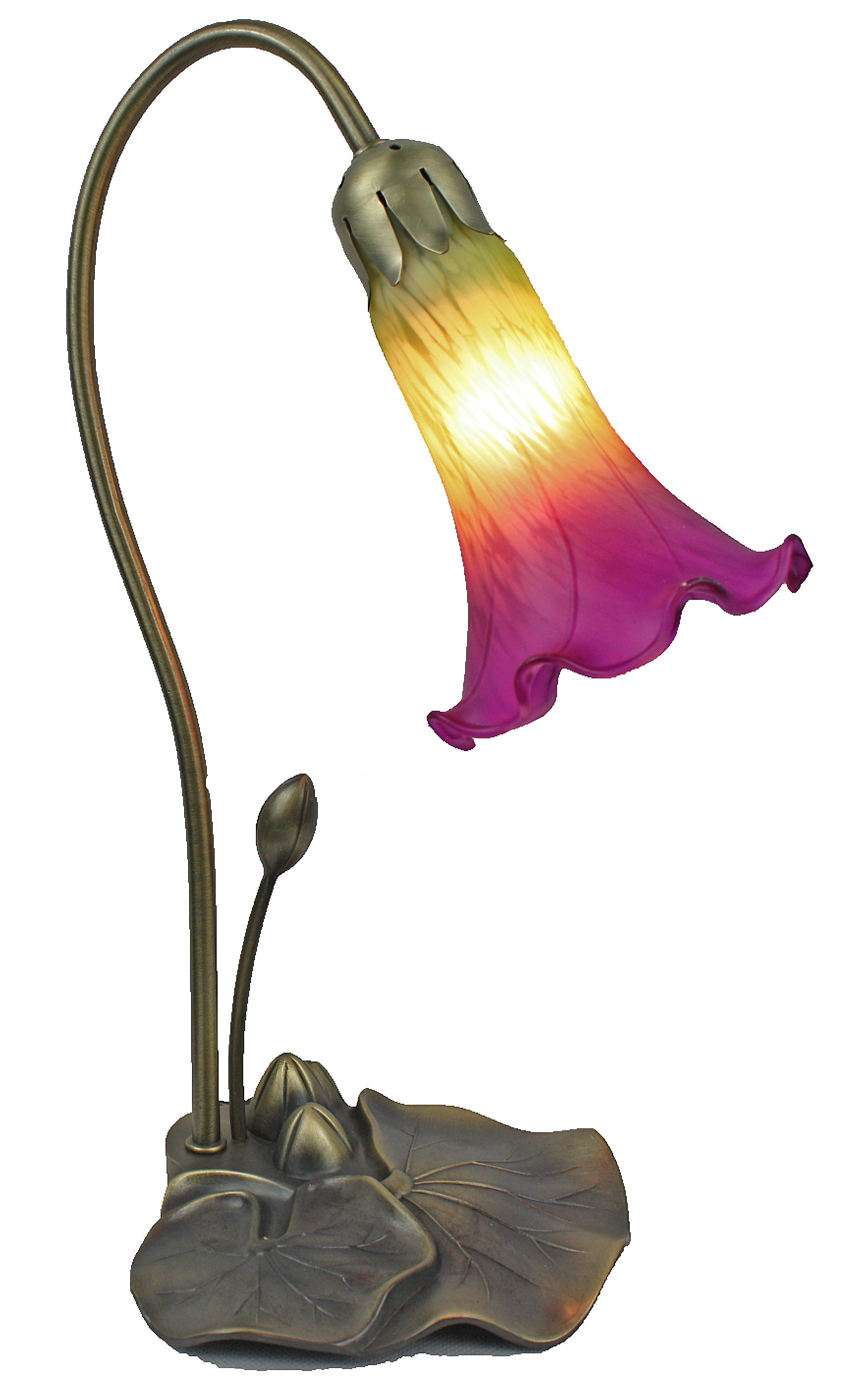 Single Branch Downward Lily Tiffany Table Lamp