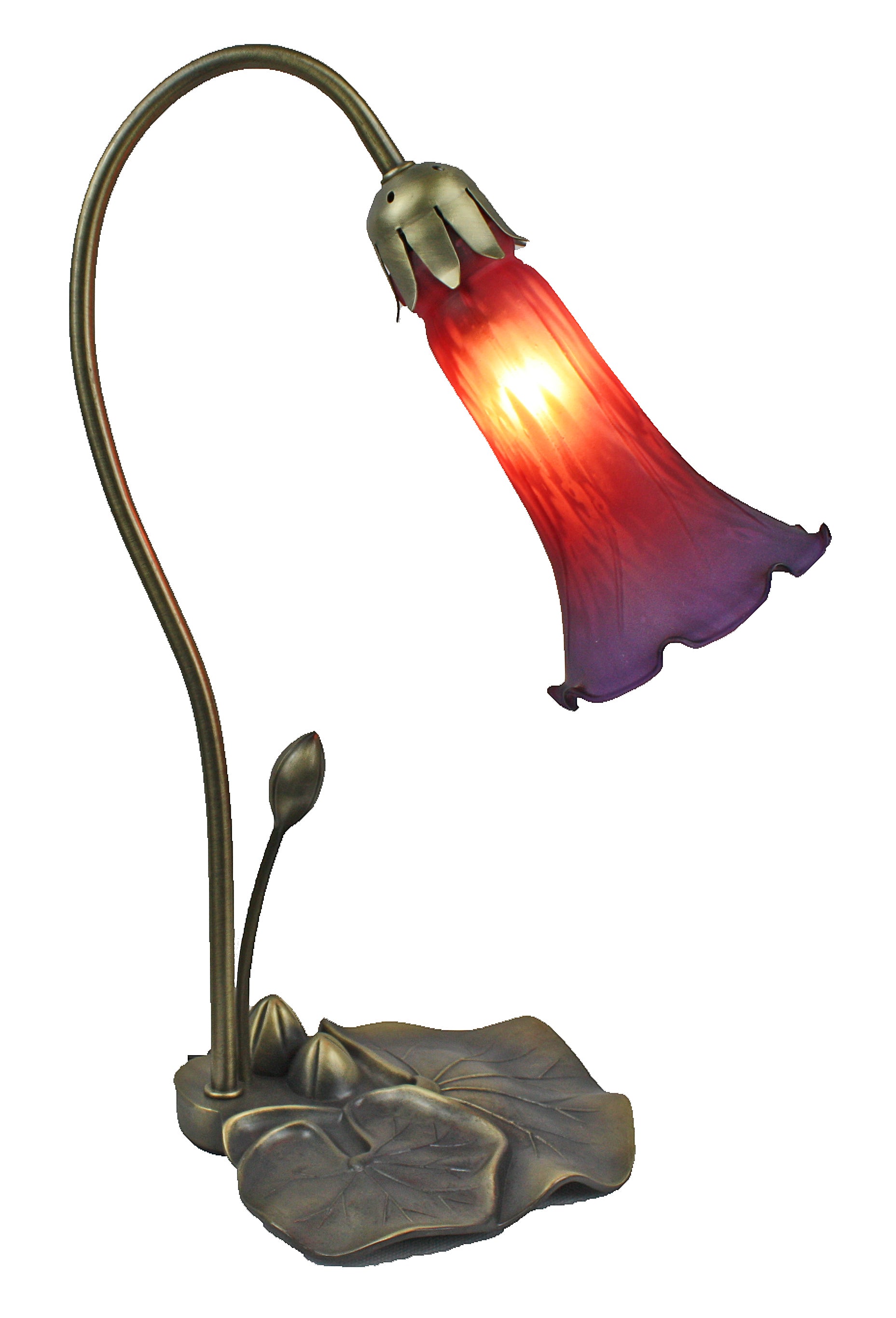 Single Branch Downward Lily Tiffany Table Lamp