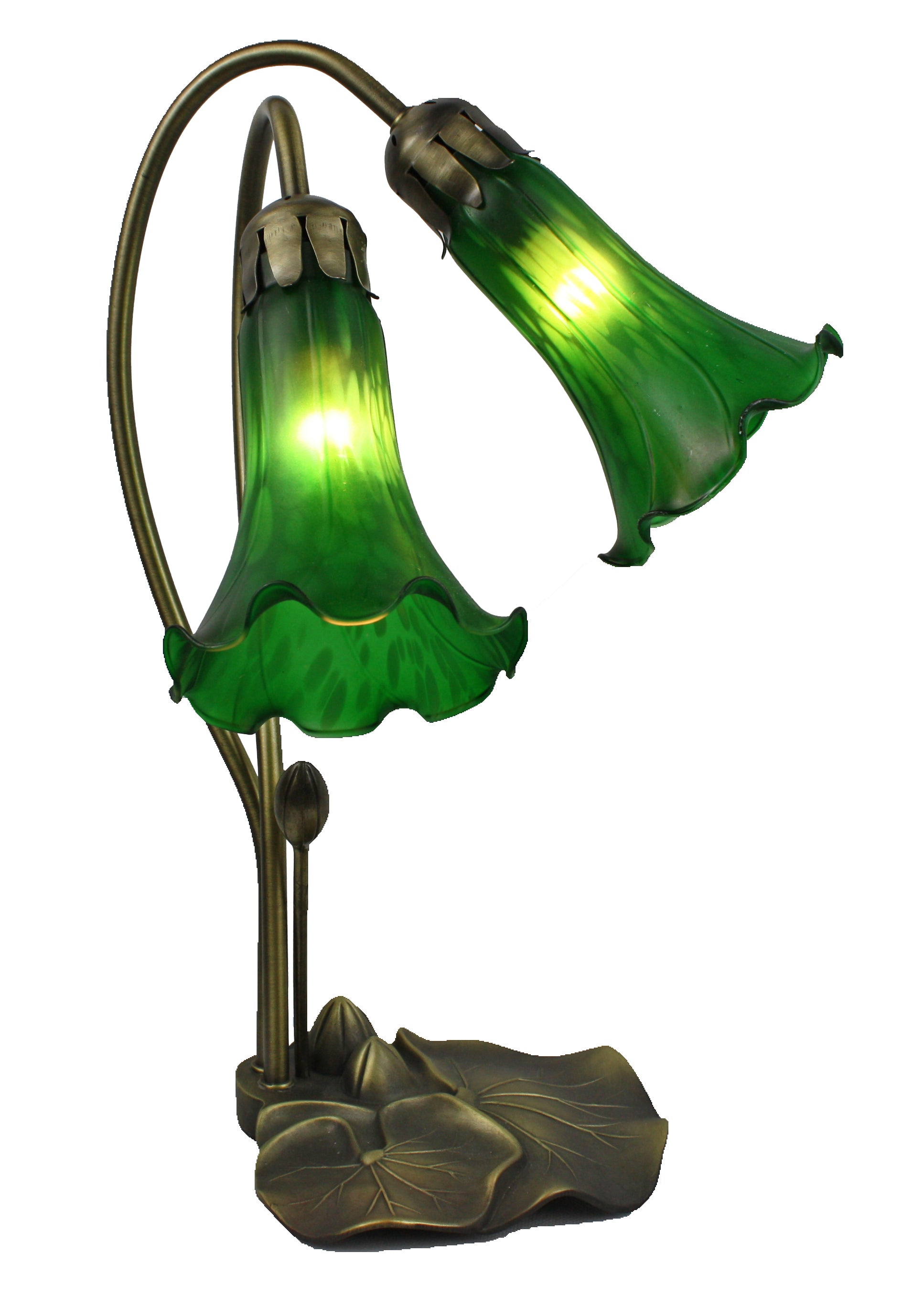 Double branch downward lily lamp
