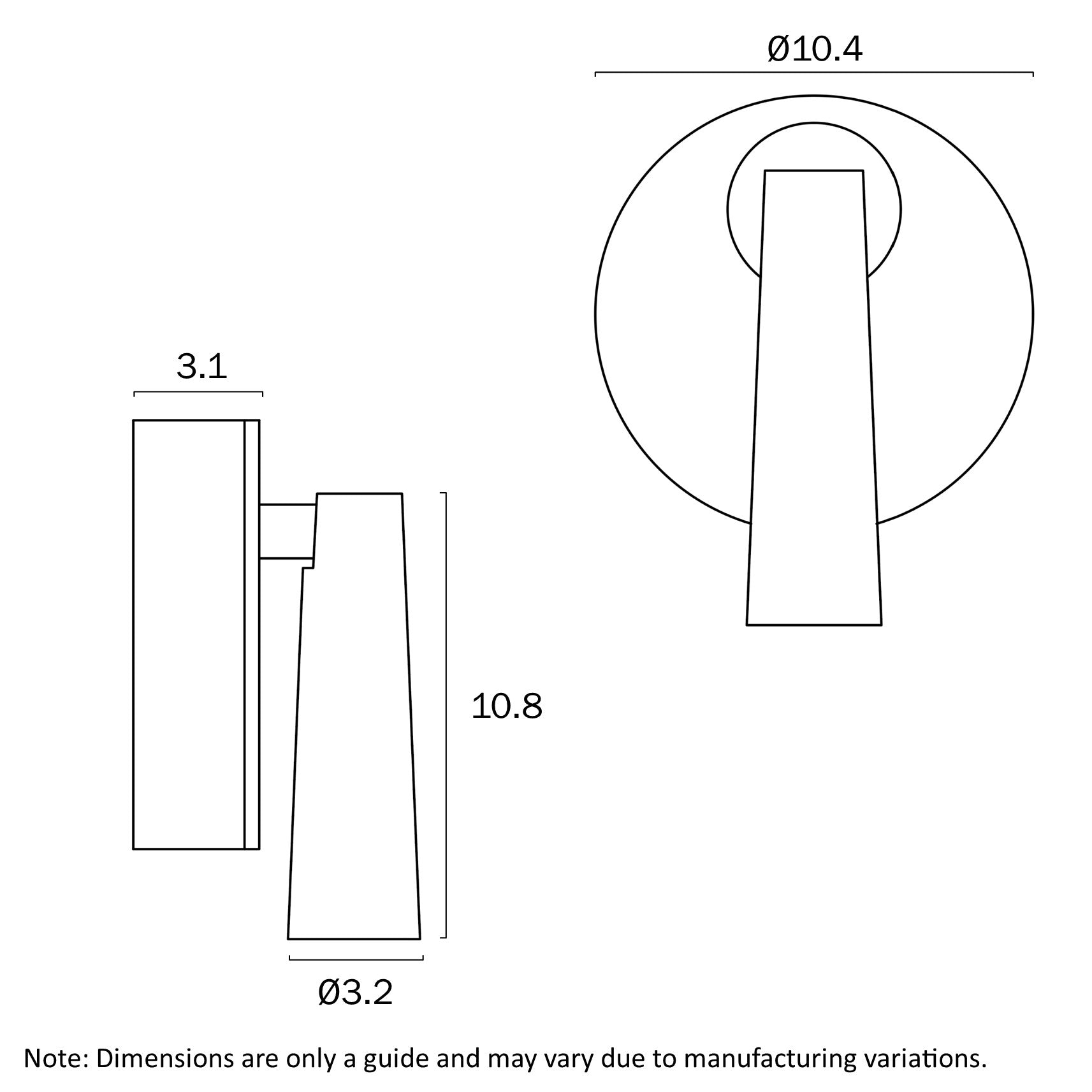 Lodan Gunmetal, Copper or Brass 3W 3000K Wall Light