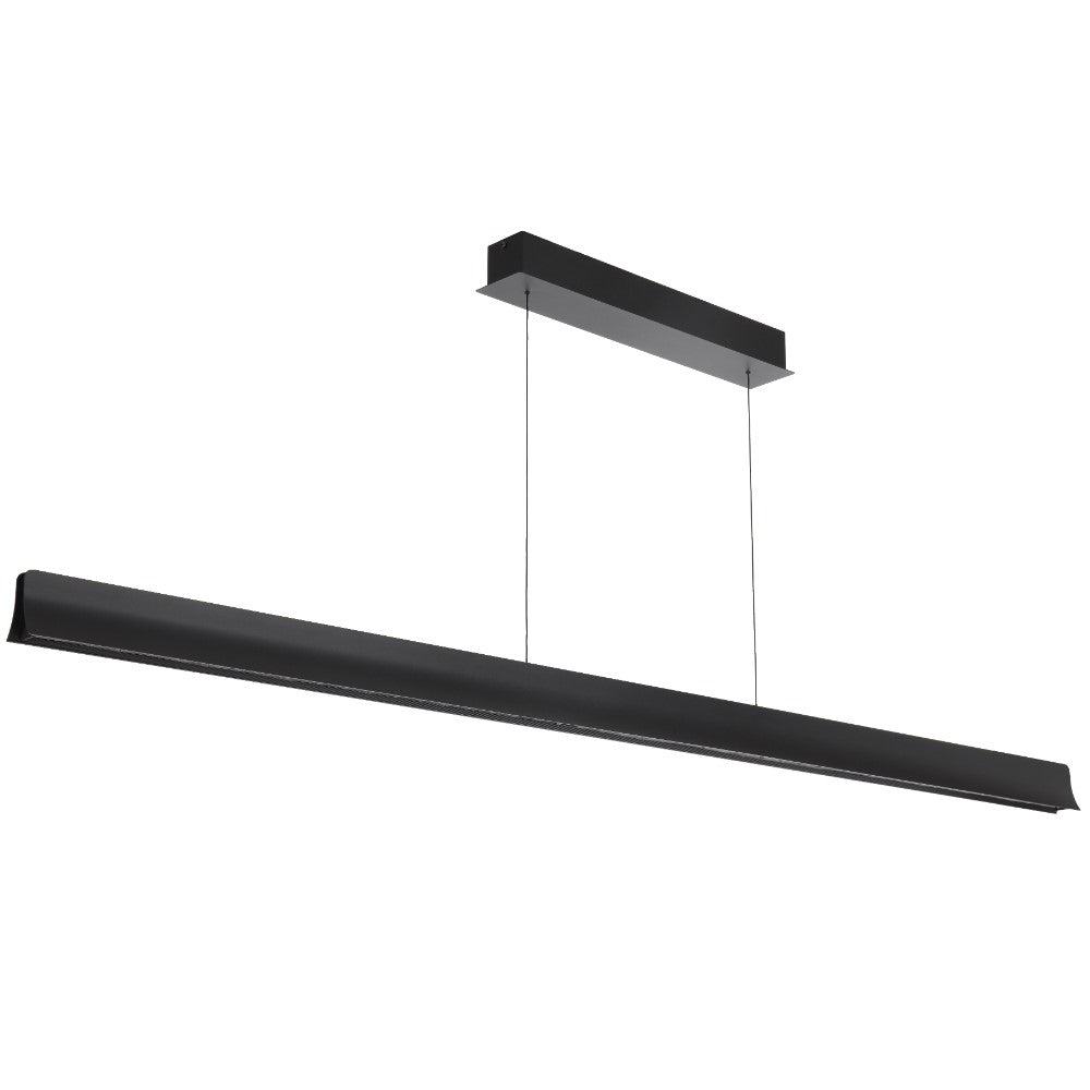 Lucid Wood or Black 50W CCT Dimmable Linear Pendant