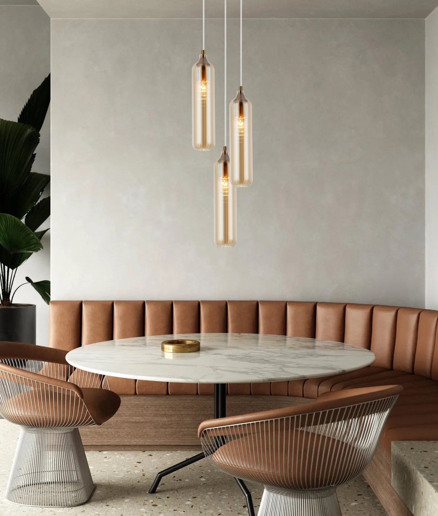 MANGA: Interior Glass Cylinder Pendant Lights