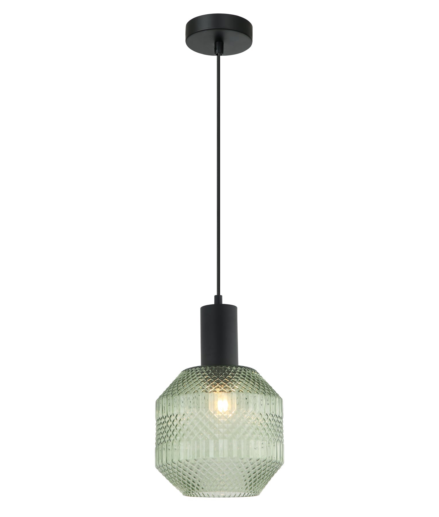 MARACA: Interior Glass Jar With Quadrilateral Segment Pendant Lights