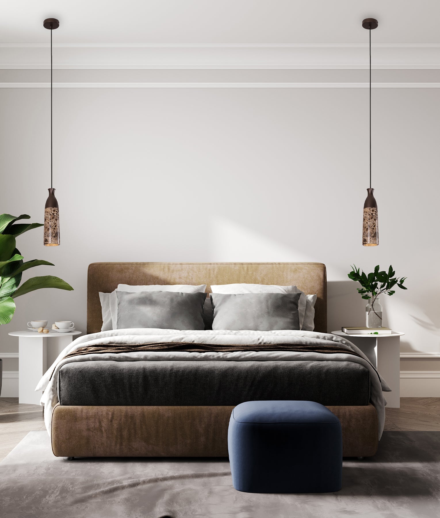 MARMOL: Interior Marble Cylinder Pendant Lights