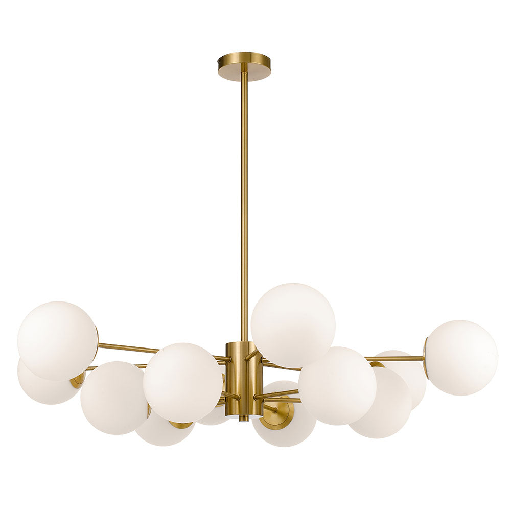Marsten Black or Antique Gold 12 Light Pendant