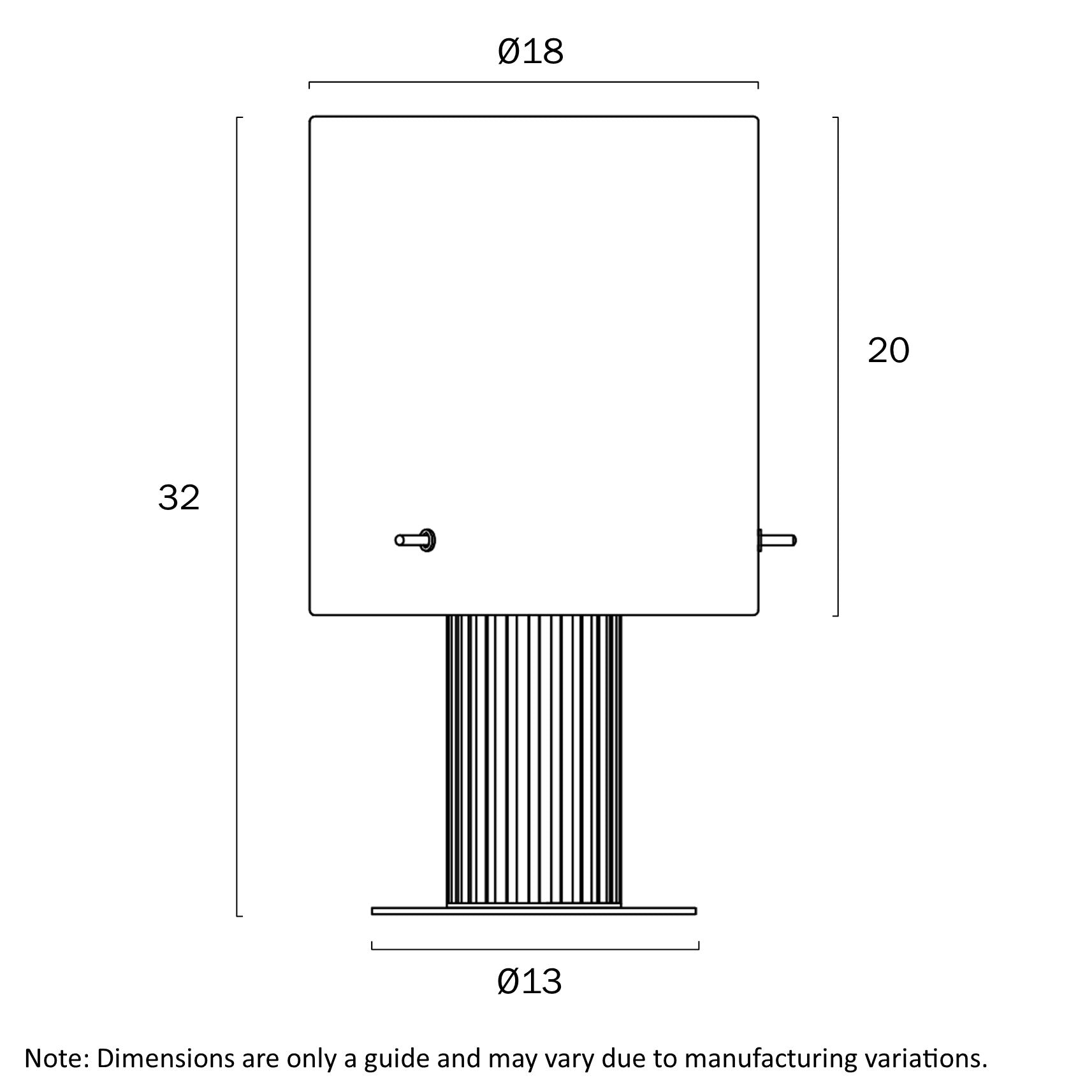 Mika Grey Table Lamp with Clear Glass Shade