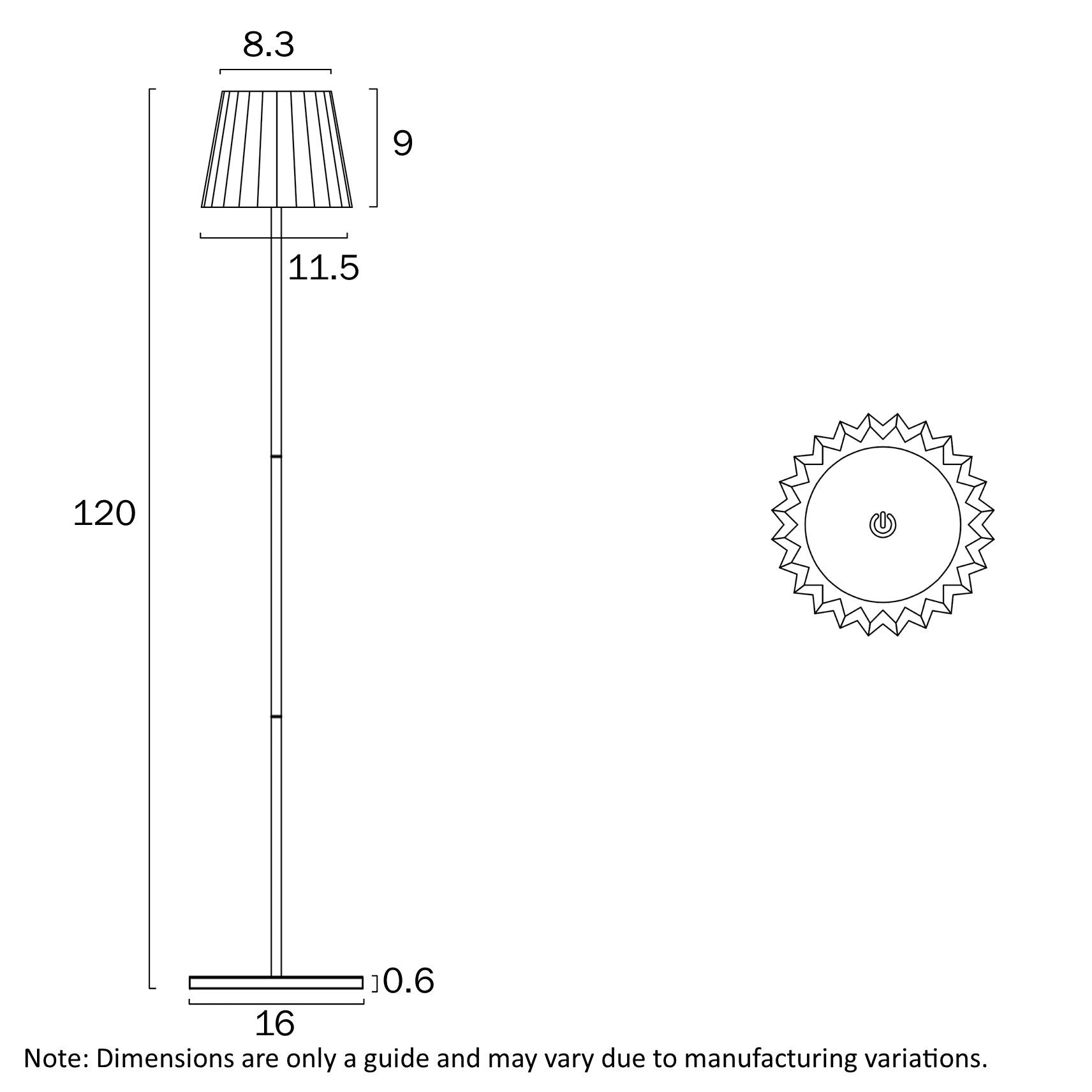 Mindy 3W CCT Rechargeable Floor Lamp in a Range of 4 Colours