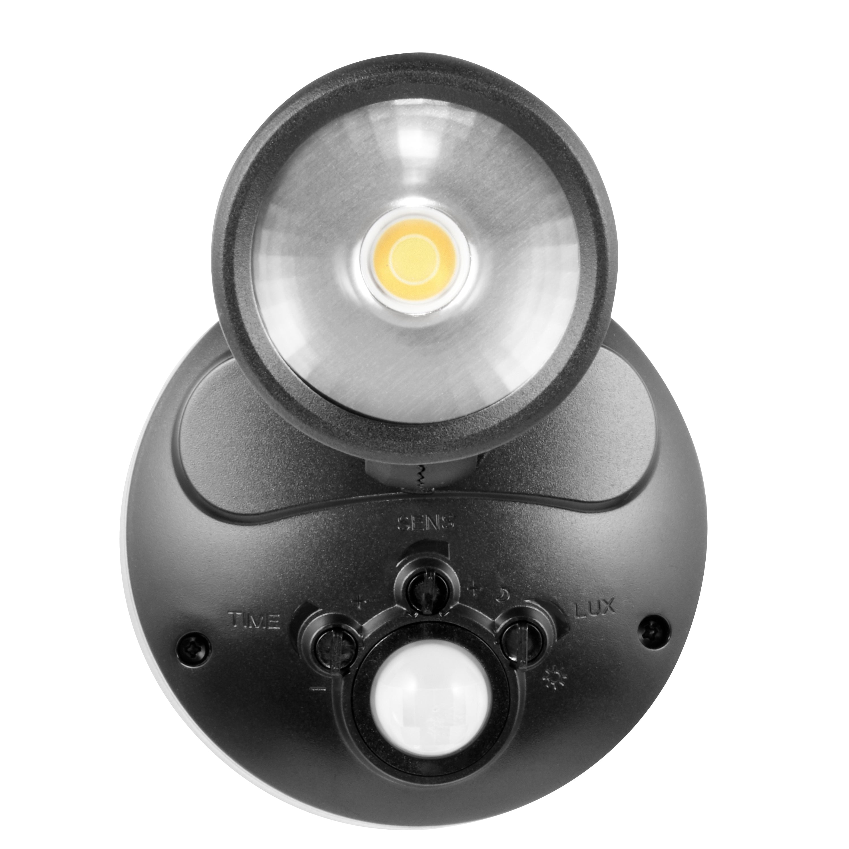 Fortress PRO LED Flood Light Outdoor IP65 Single Spot Sensor 18w Tricolour Matt Black