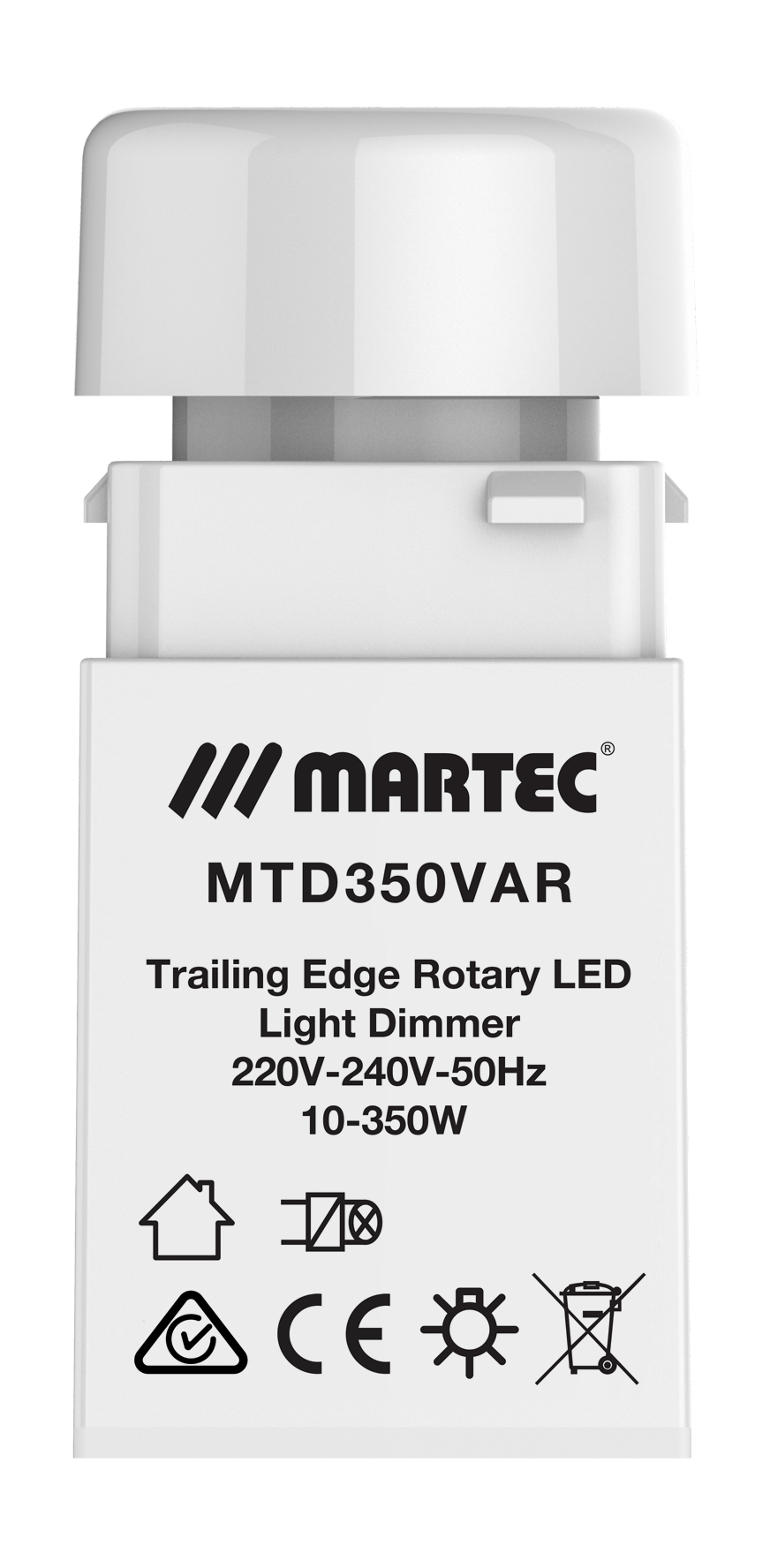 Dimmer Rotary Mechanism LED 350VA Trailing Edge LED