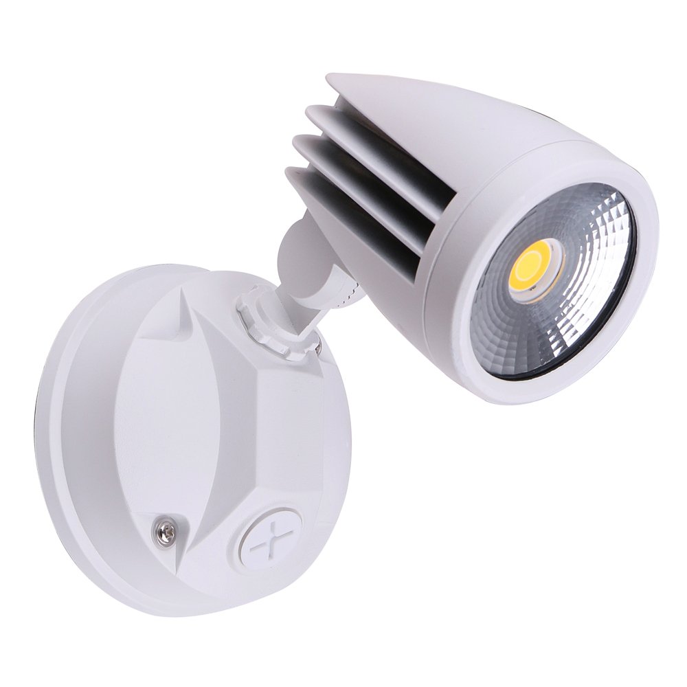 Fortress II LED Flood Light Outdoor Single Spot 15w Tricolour White