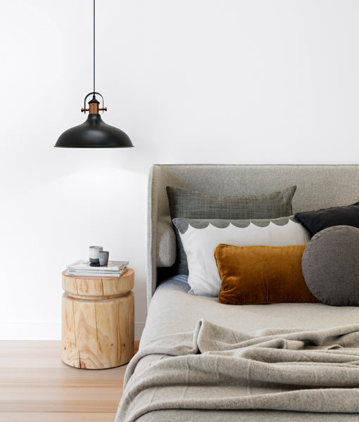 NARVIK: Industrial Scandinavian Dome Shape With Copper Plating Pendant Lights