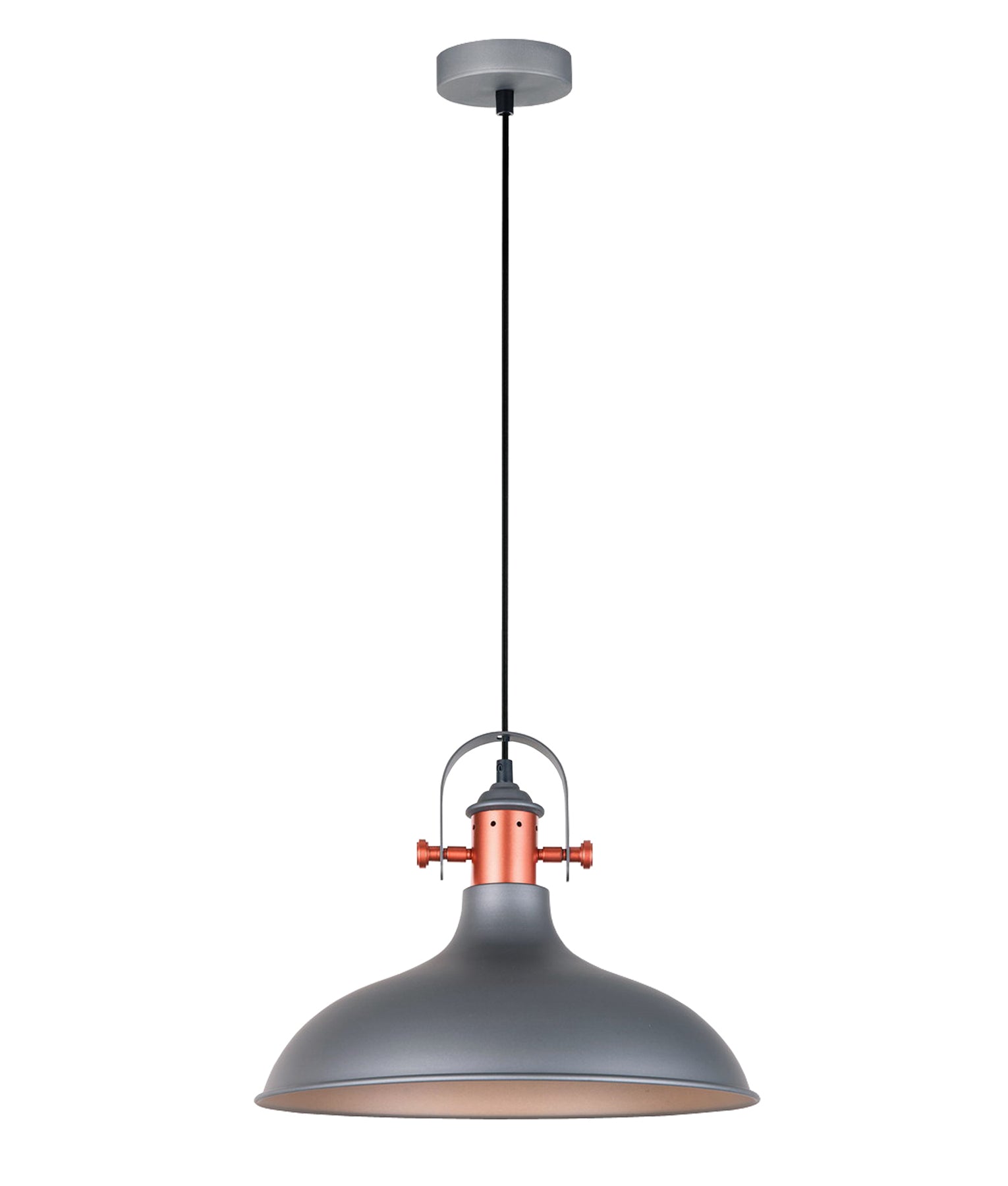 NARVIK: Industrial Scandinavian Dome Shape With Copper Plating Pendant Lights