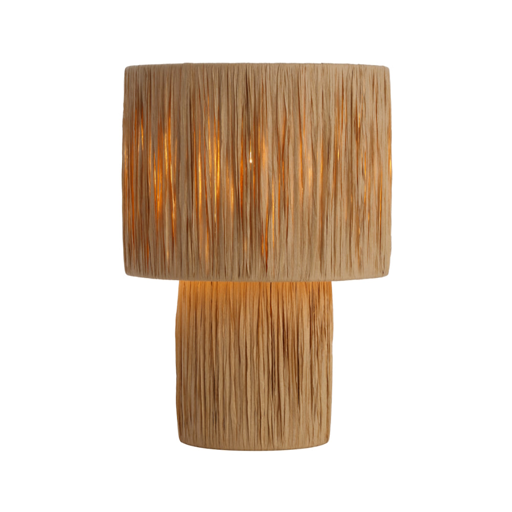 Nativa Small White, Black or Natural Raffia Table Lamp