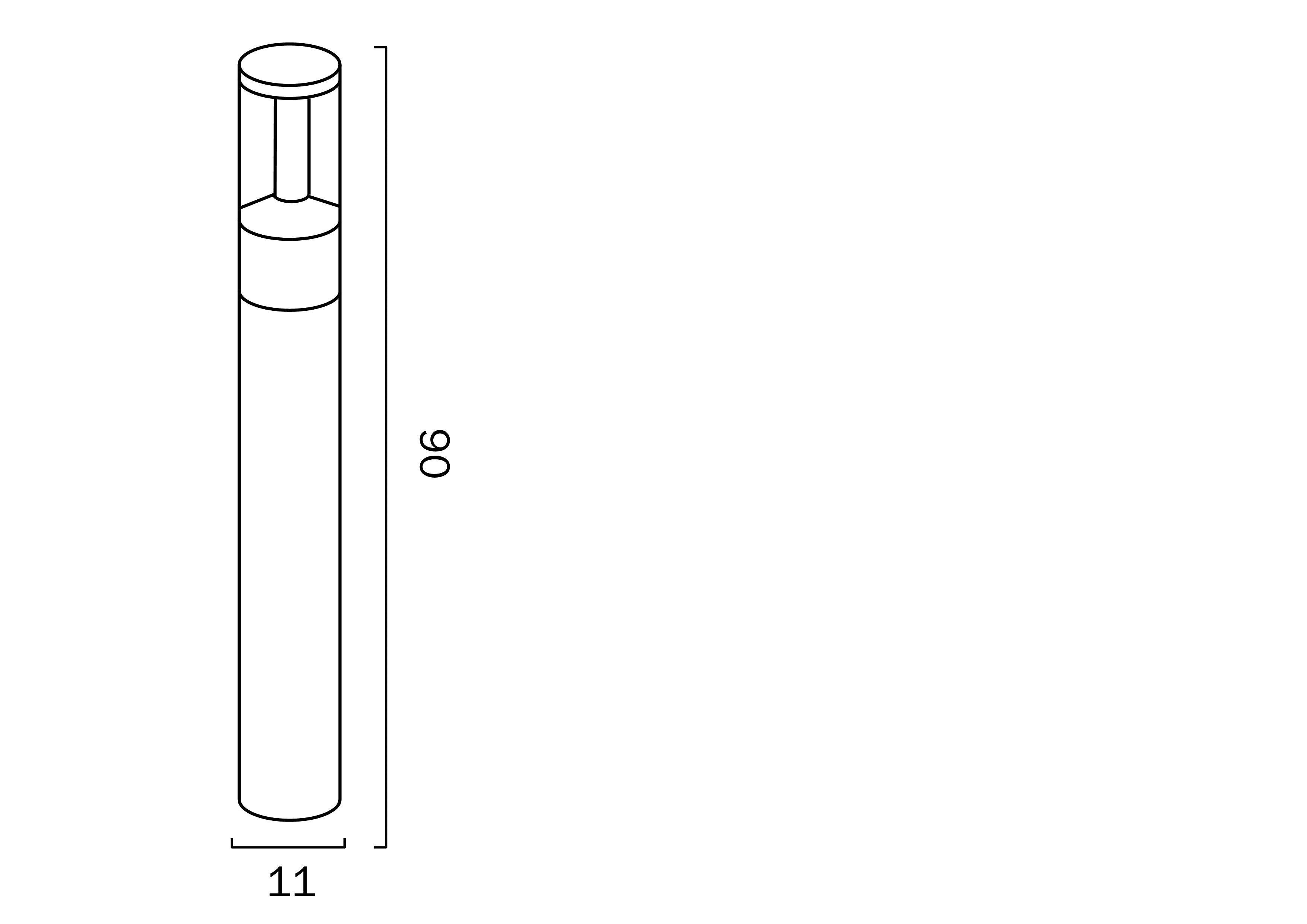 Nepean Silver 12W 4000K LED Bollard Light