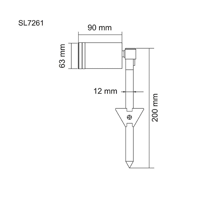 Newport Black MR16 5W 12V 3CCT IP54 Garden Spike