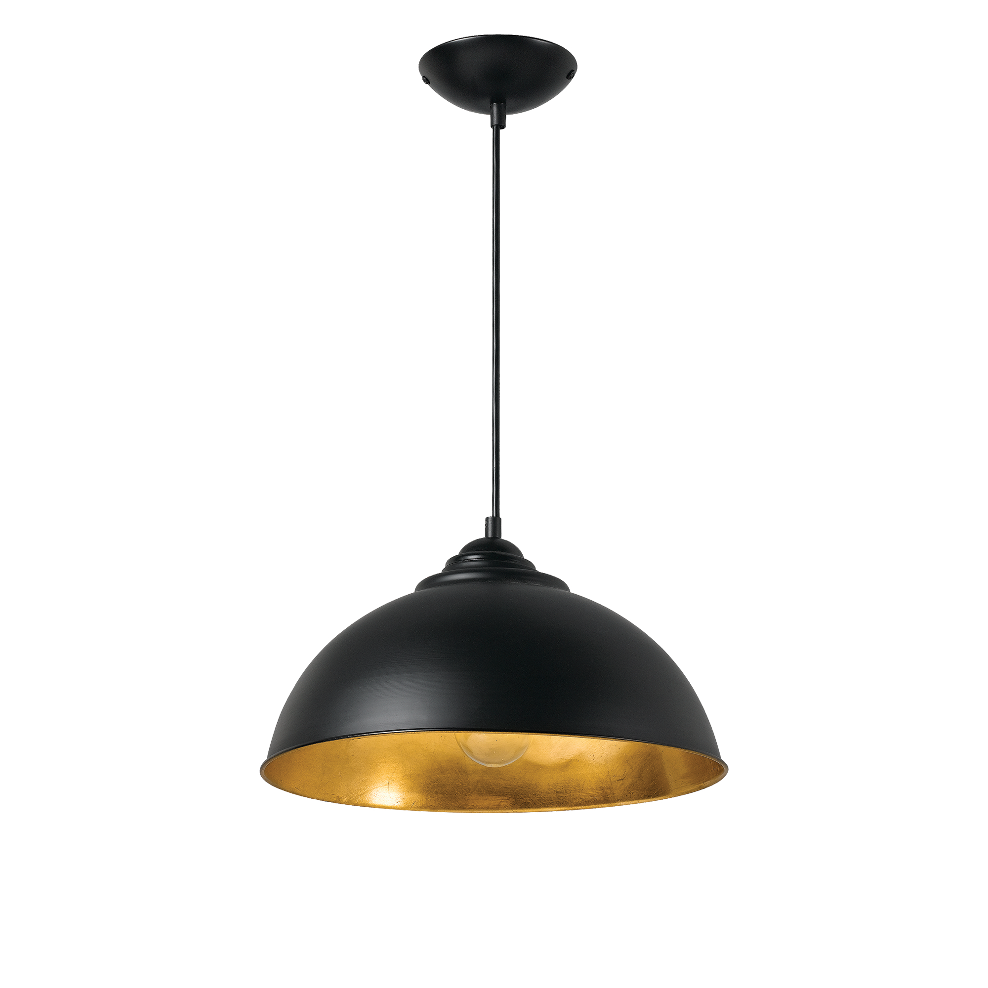 Newport 1 Light E27 Dome Pendant