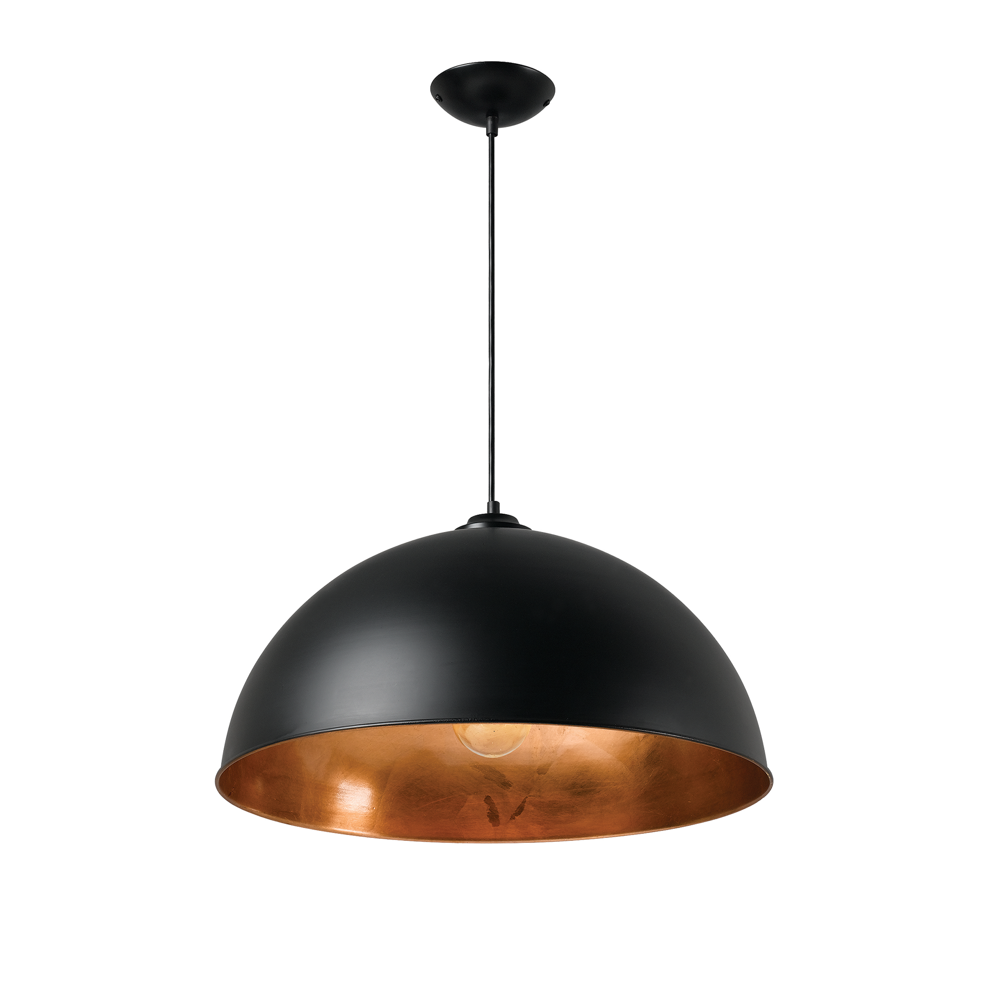 Newport 1 Light E27 Dome Pendant