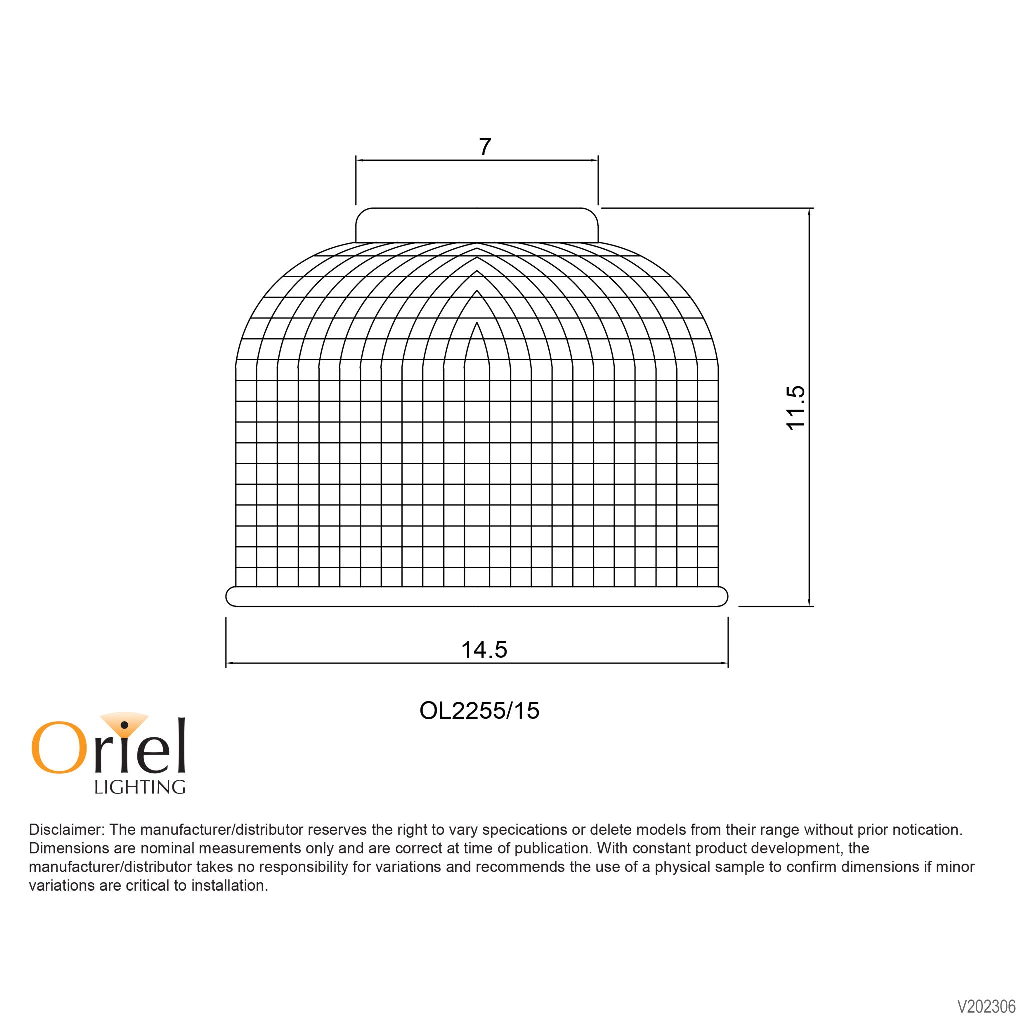 Maison.15 Blue Glass Retro Halophane Pendant Shade Only