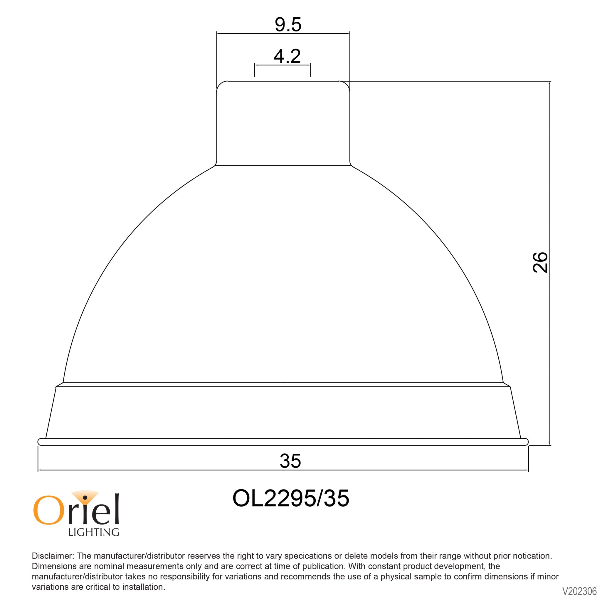 Yard.35 White Industrial Style Pendant Shade Only