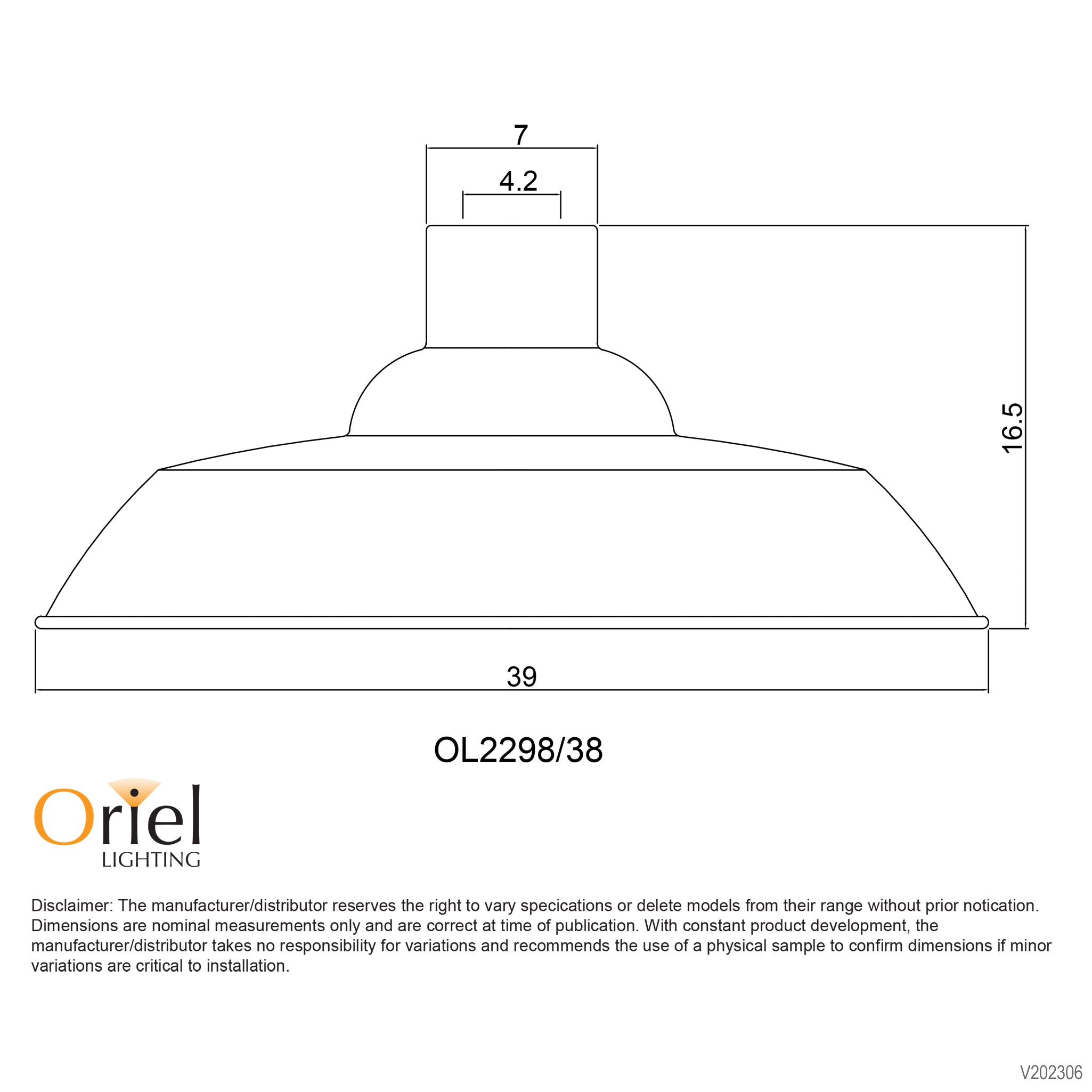 Slater.38 Rust Brown Industrial Vintage Pendant Shade Only